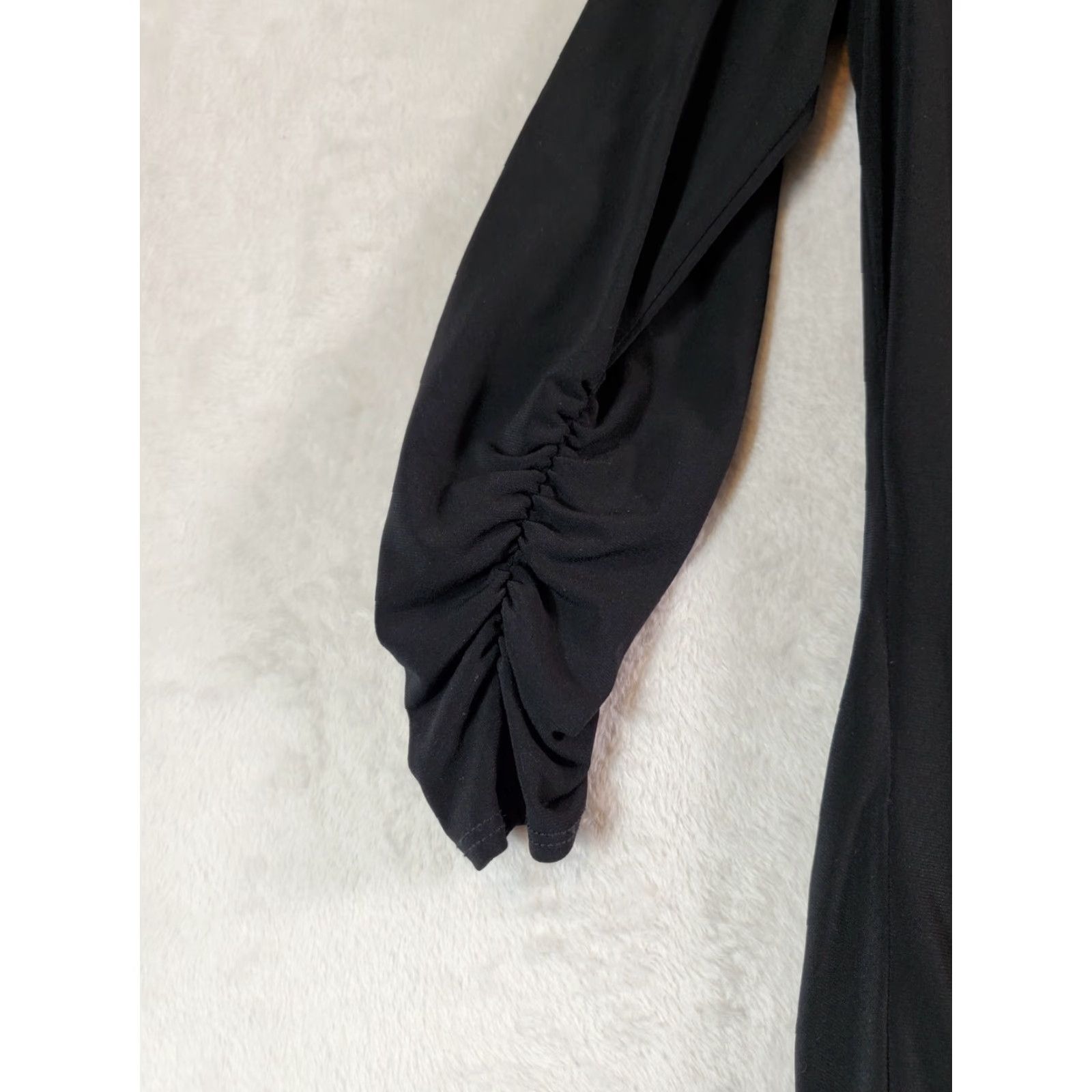 Laundry by Shelli Segal Laundry by Shelli Segal Maxi Dress Womens 12 Black Long Sleeve V Neck Size XL / US 12-14 / IT 48-50 - 5 Thumbnail