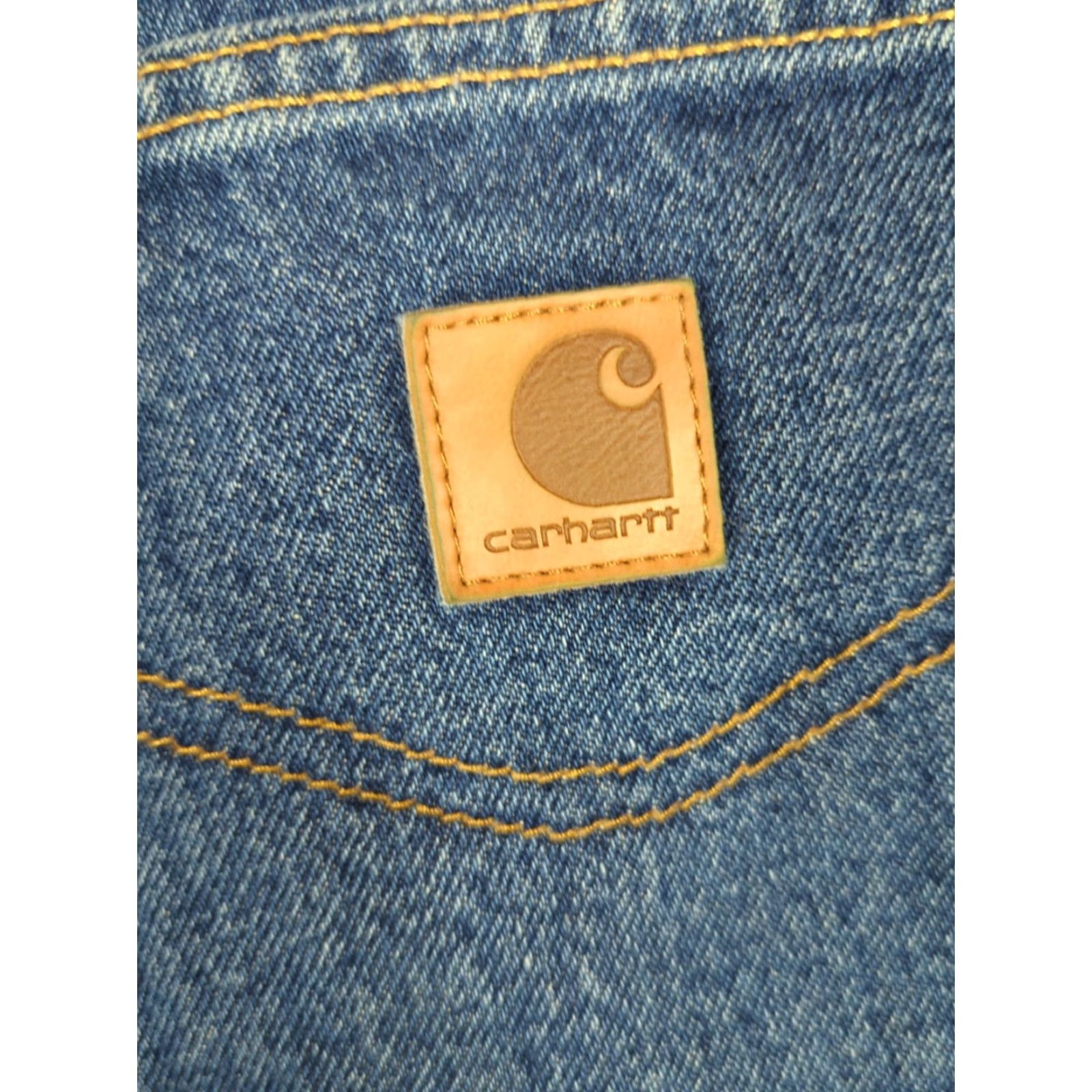 Carhartt VINTAGE Carhartt Jeans 5-Pocket Zip Blue Lined Fleece Relaxed Fit Men's W35 L32 Denim Cotton Modern Size US 35 - 5 Thumbnail