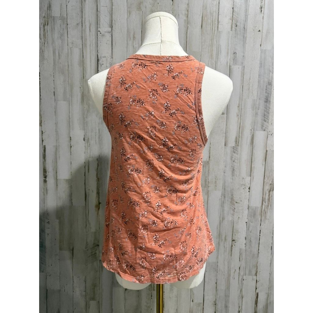 American Eagle Outfitters American Eagle Outfitters Tank Top Womens XS Peach Floral Size XS / US 0-2 / IT 36-38 - 4 Thumbnail
