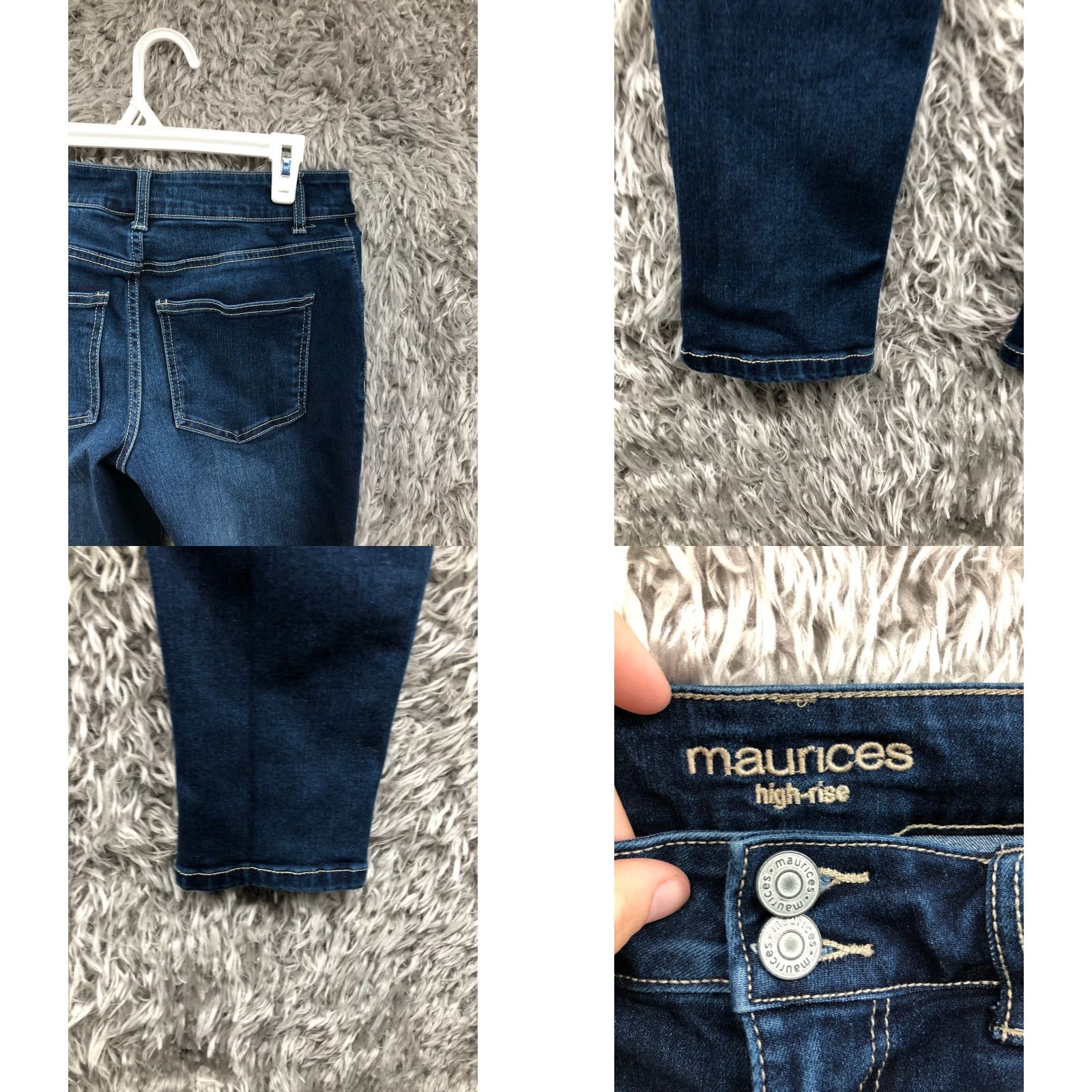 Vintage Maurices Jeans Womens High Rise Skinny Size 4 Dark Wash Blue Denim Size 27" / US 4 / IT 40 - 8 Thumbnail
