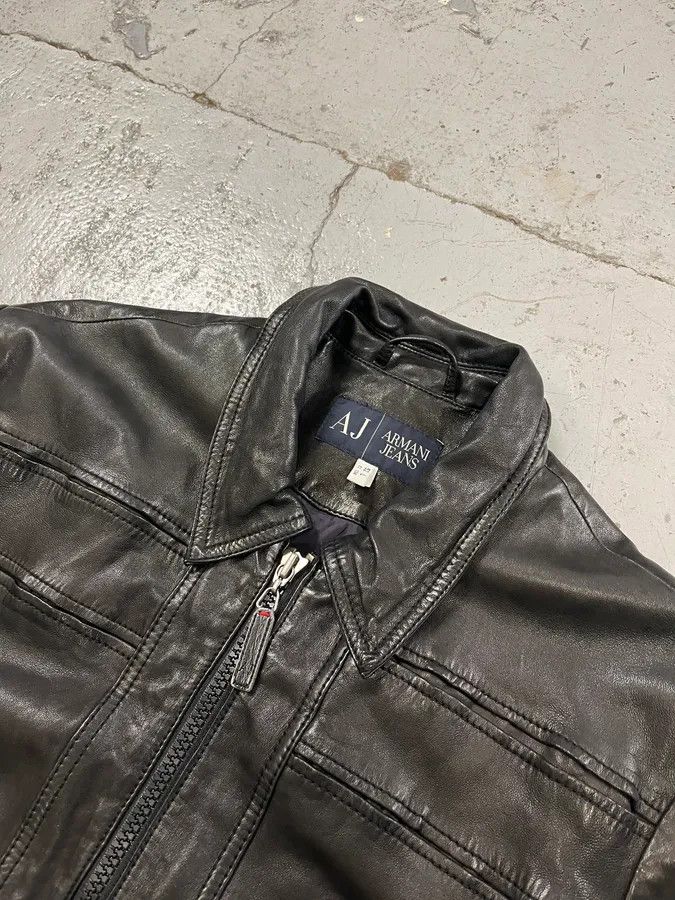 Armani Armani Black Leather Bomber Jacket Size US M / EU 48-50 / 2 - 5 Thumbnail