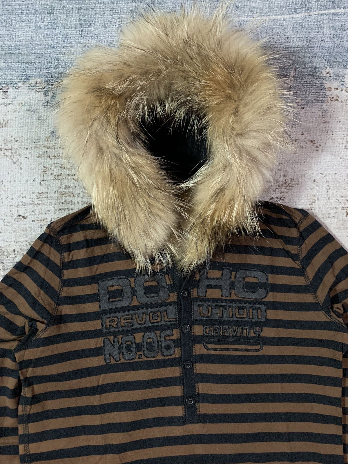 If Six Was Nine Fur Hoodie Striped Ifsixwasnine Lgb Size US S / EU 44-46 / 1 - 3 Thumbnail