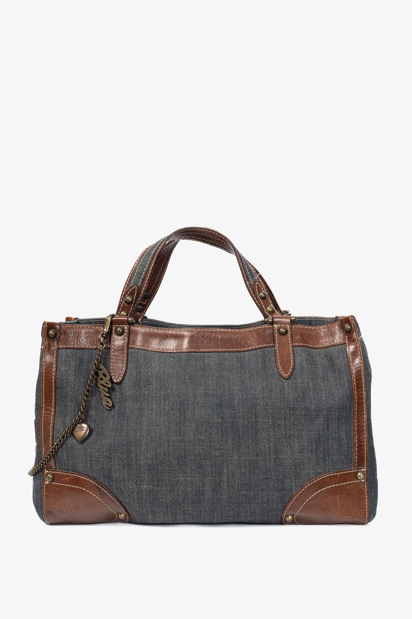 Burberry Burberry Blue Label Blue Denim & Leather-Trim Handbag Size ONE SIZE - 1 Thumbnail