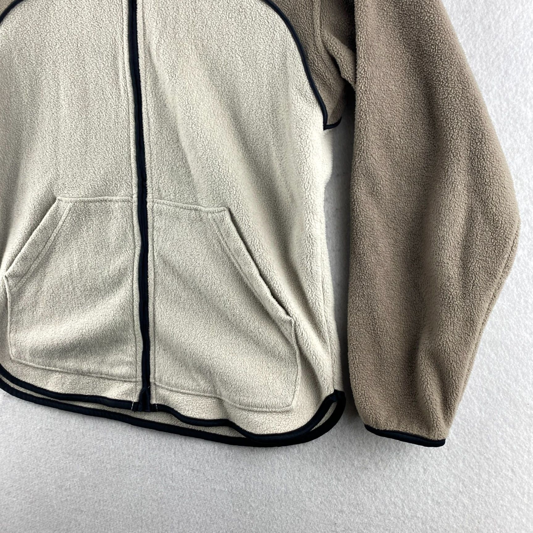Lands' End Lands' End Sweater Womens S Beige Full Zip Long Sleeve Pockets Outdoor Modern Knit Fleece Size S / US 4 / IT 40 - 6 Thumbnail