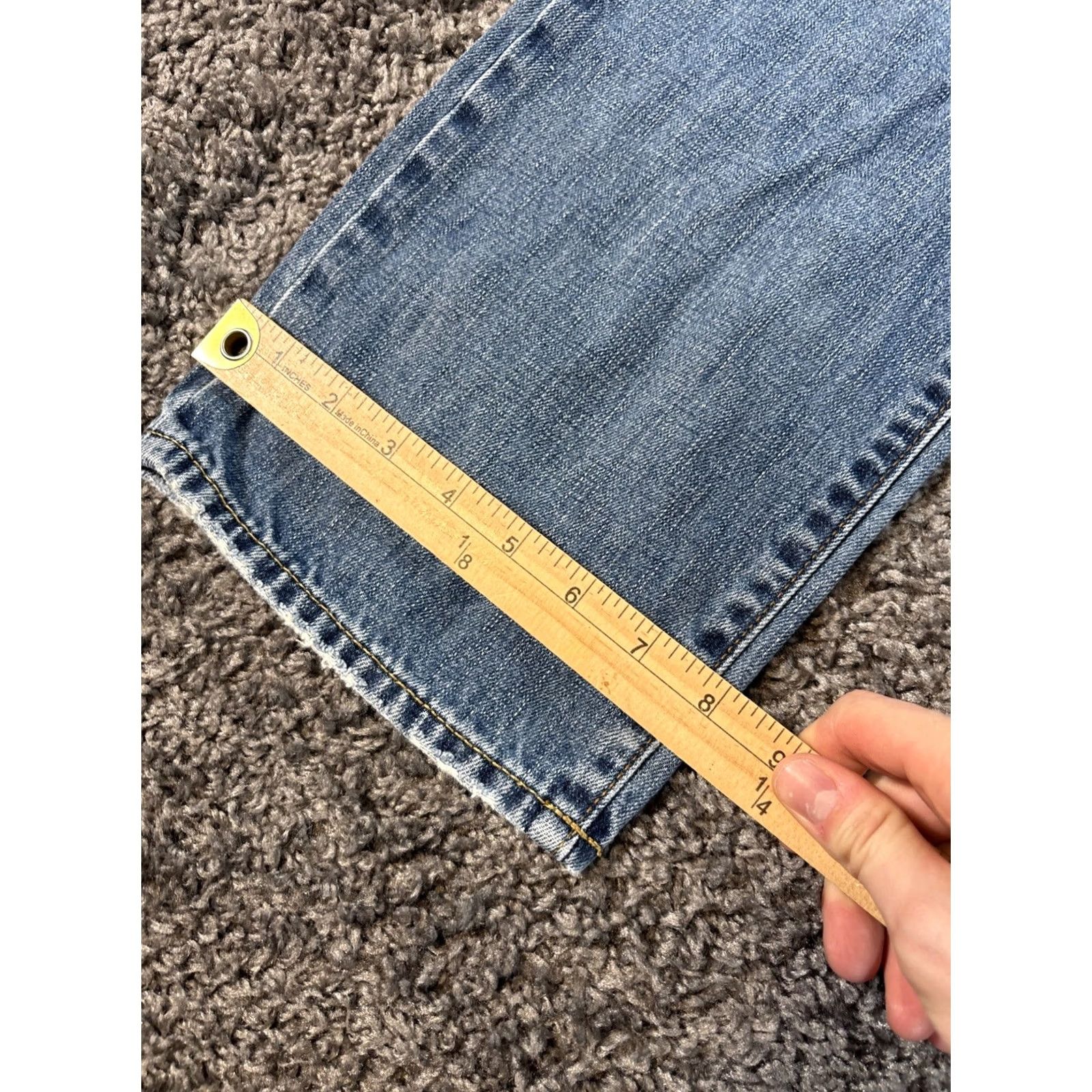 American Eagle Outfitters VINTAGE American Eagle Outfitters Jeans Original Straight 90s Men 32x28 Blue Denim Cotton Regular Straight 5-Pocket Zipper Baggy Distressed Size US 32 / EU 48 - 3 Thumbnail
