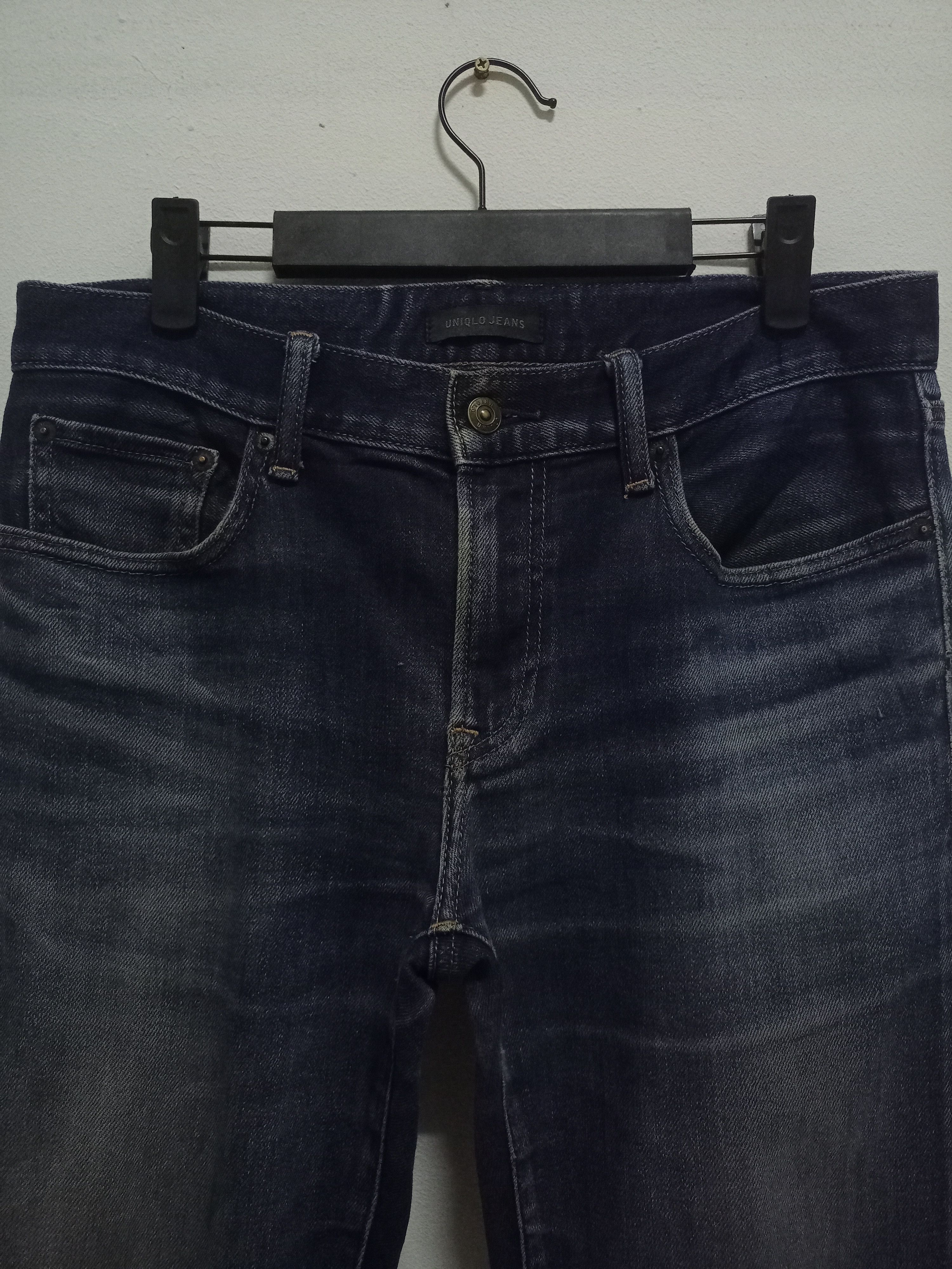 Japanese Brand × Uniqlo Vintage Japanese Uniqlo Indigo Distressed Style Jeans 32x33 Size US 32 / EU 48 - 4 Thumbnail