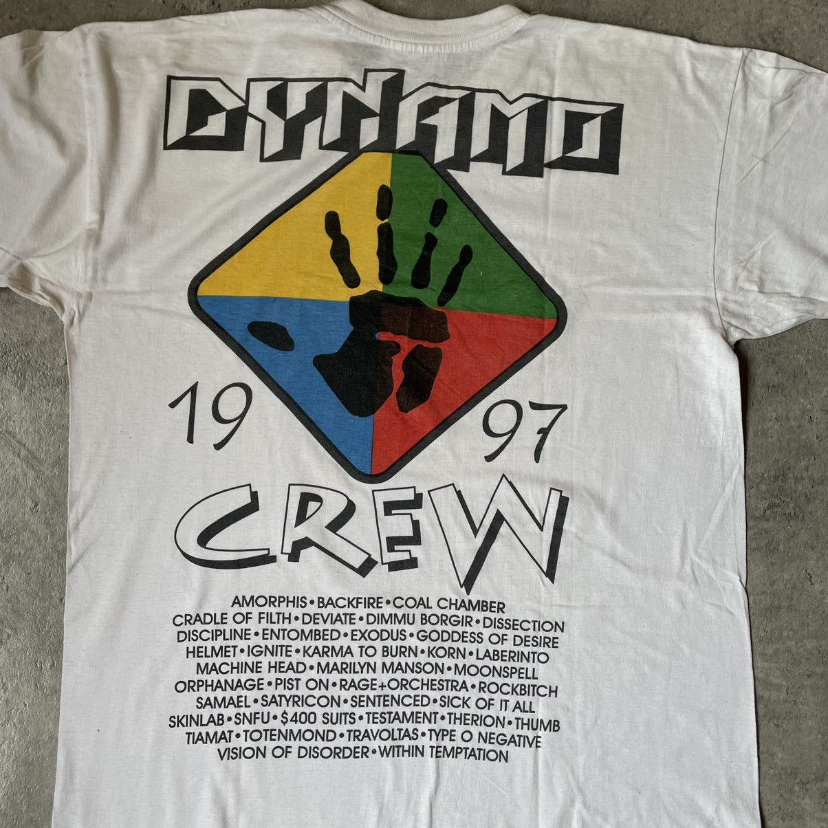 Band Tees Vintage 1997 Dynamo Open Air Crew Heavy Metal Music Festival Size US XL / EU 56 / 4 - 2 Thumbnail