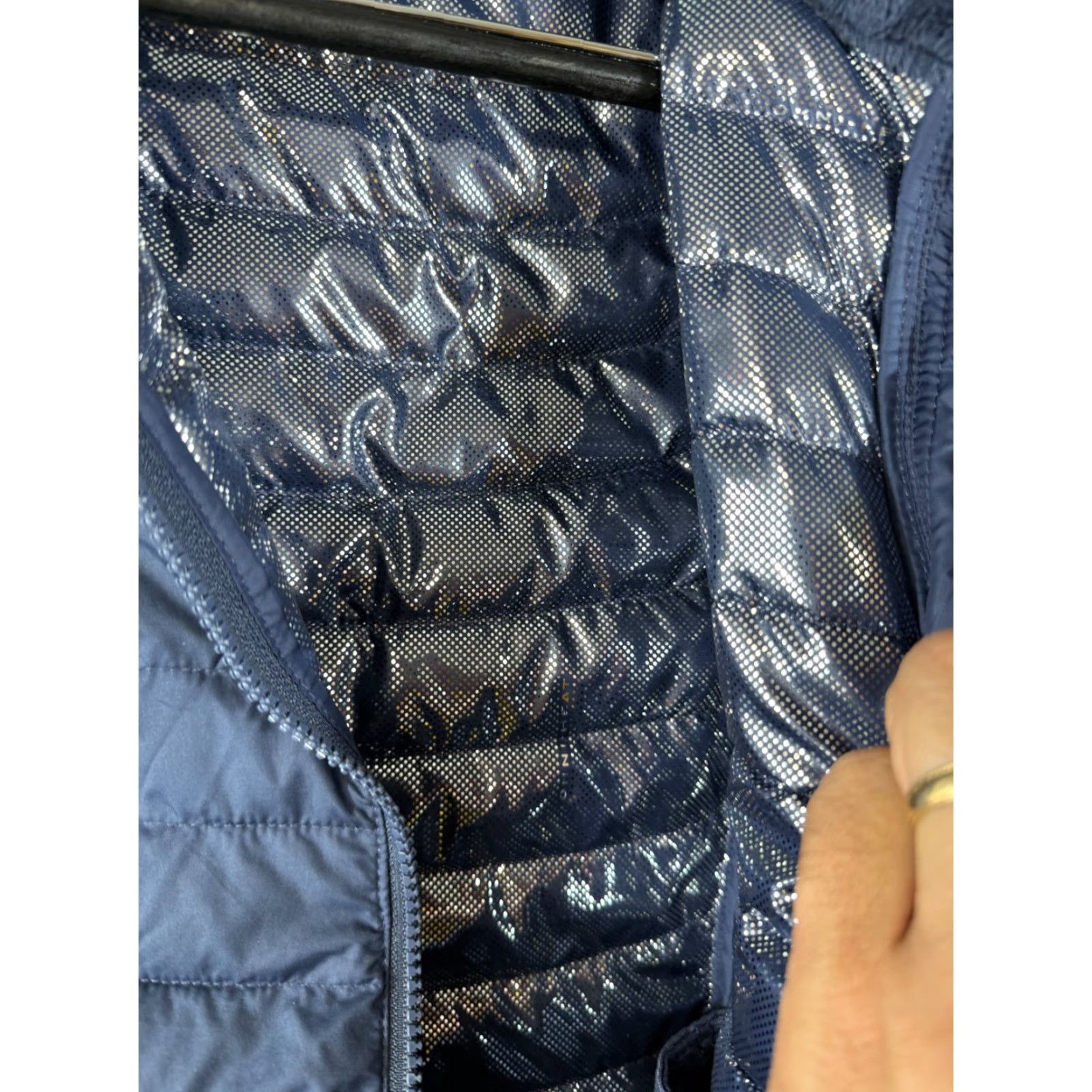 Vintage Columbia Powder Lite II Vest Womens S Navy Blue Full Zip Omni-Heat Lined Size S / US 4 / IT 40 - 7 Thumbnail