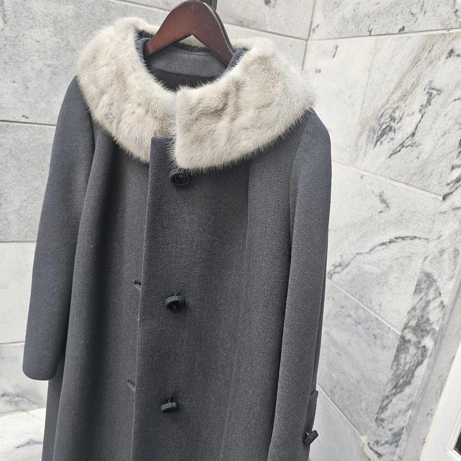 Other Women's Grey 1950s Vintage Coat Size M / US 6-8 / IT 42-44 - 3 Thumbnail
