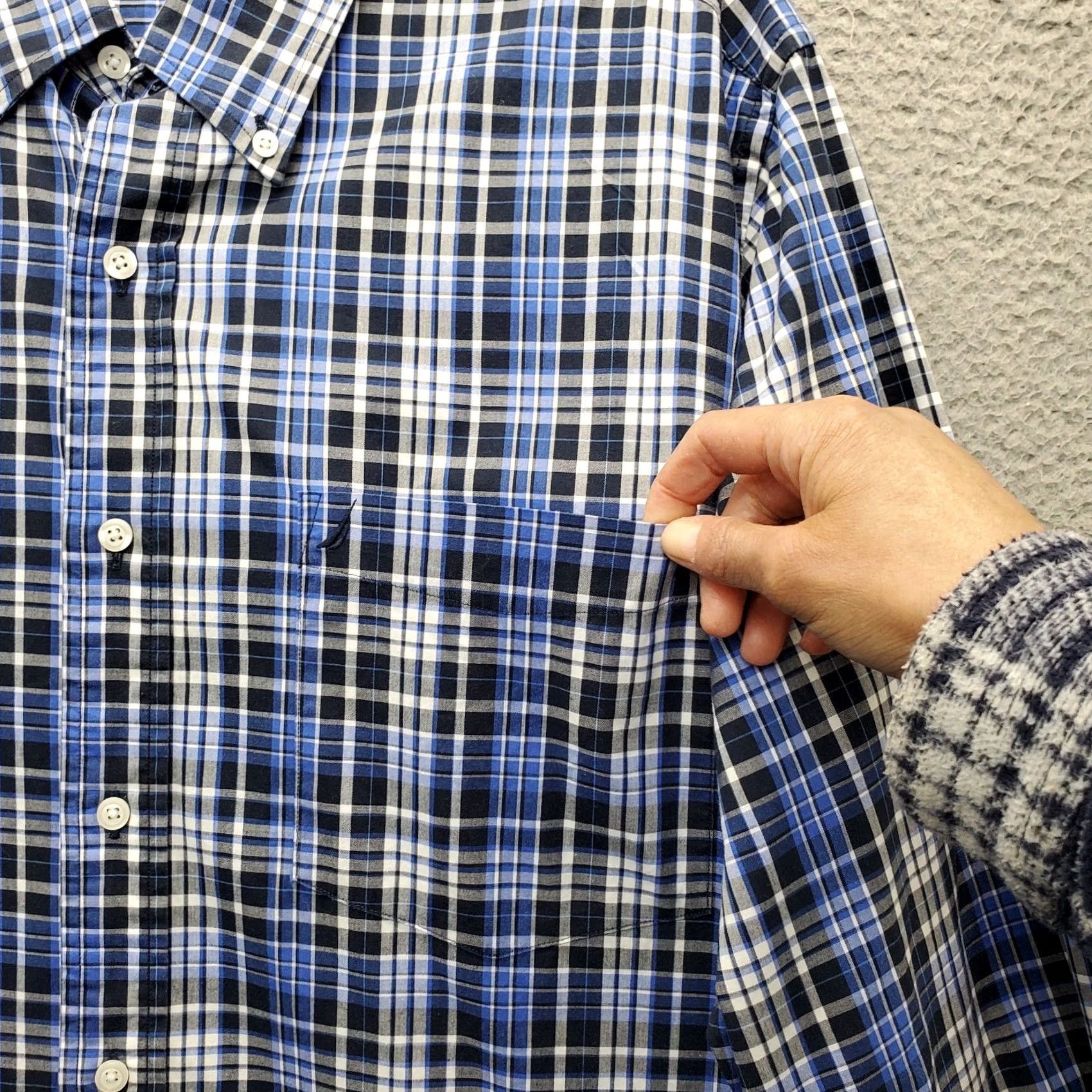 Nautica Nautica Mens 2XL Casual Shirt Multi Plaid Cotton Button-Down Collared Regular Fit Size US XXL / EU 58 / 5 - 3 Thumbnail