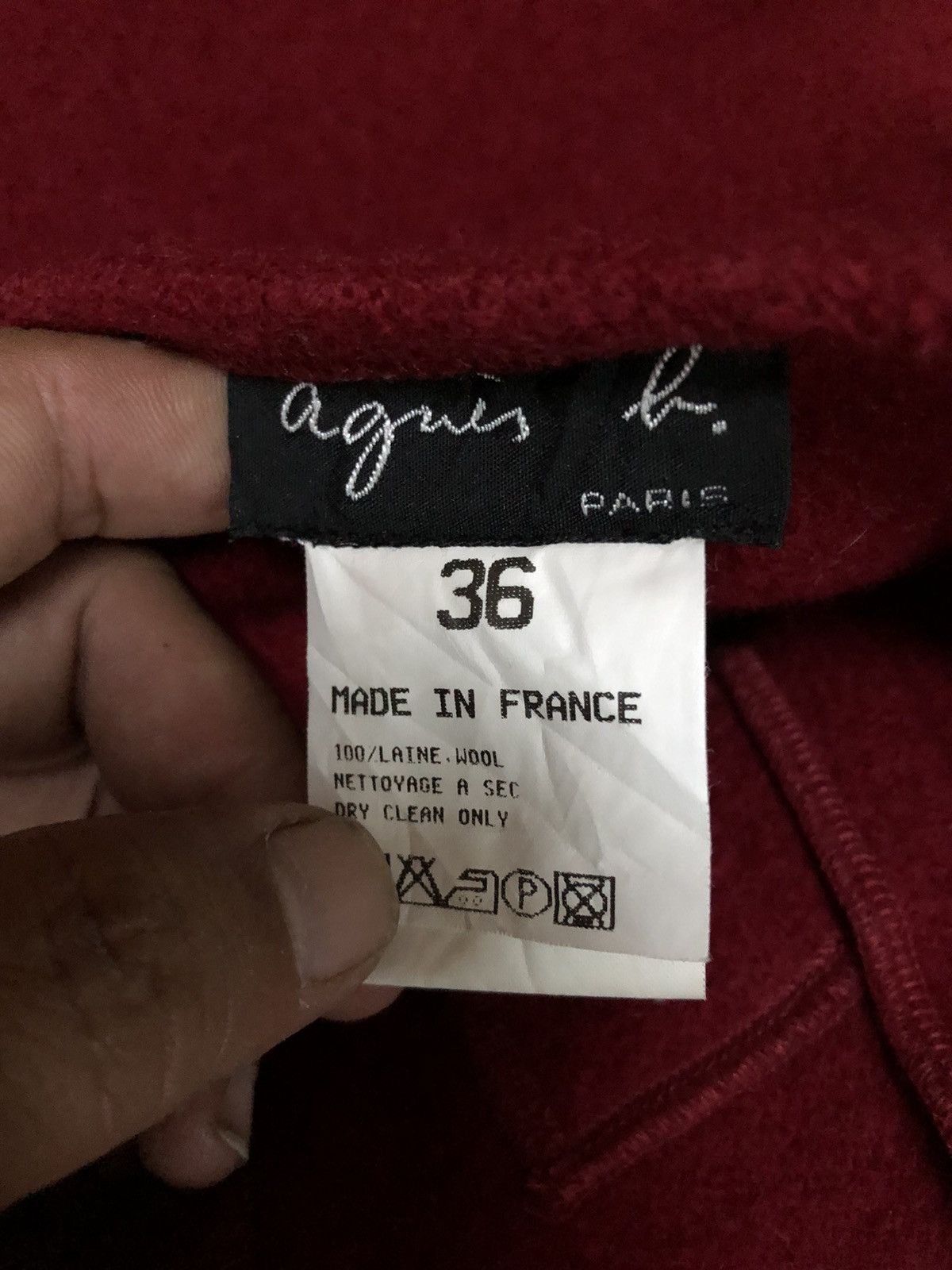 agnes b. Vintage Red Wool Agness B. Skirt Size 25" / US 0 / IT 36 - 3 Thumbnail