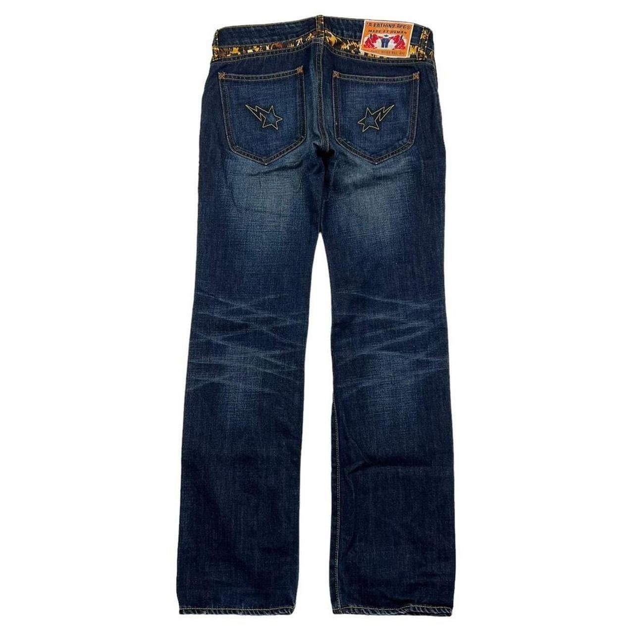 Bape Vintage Women’s Bape Embroidered Star Jeans - Waist: 30” Size 30" / US 8 / IT 44 - 1 Thumbnail