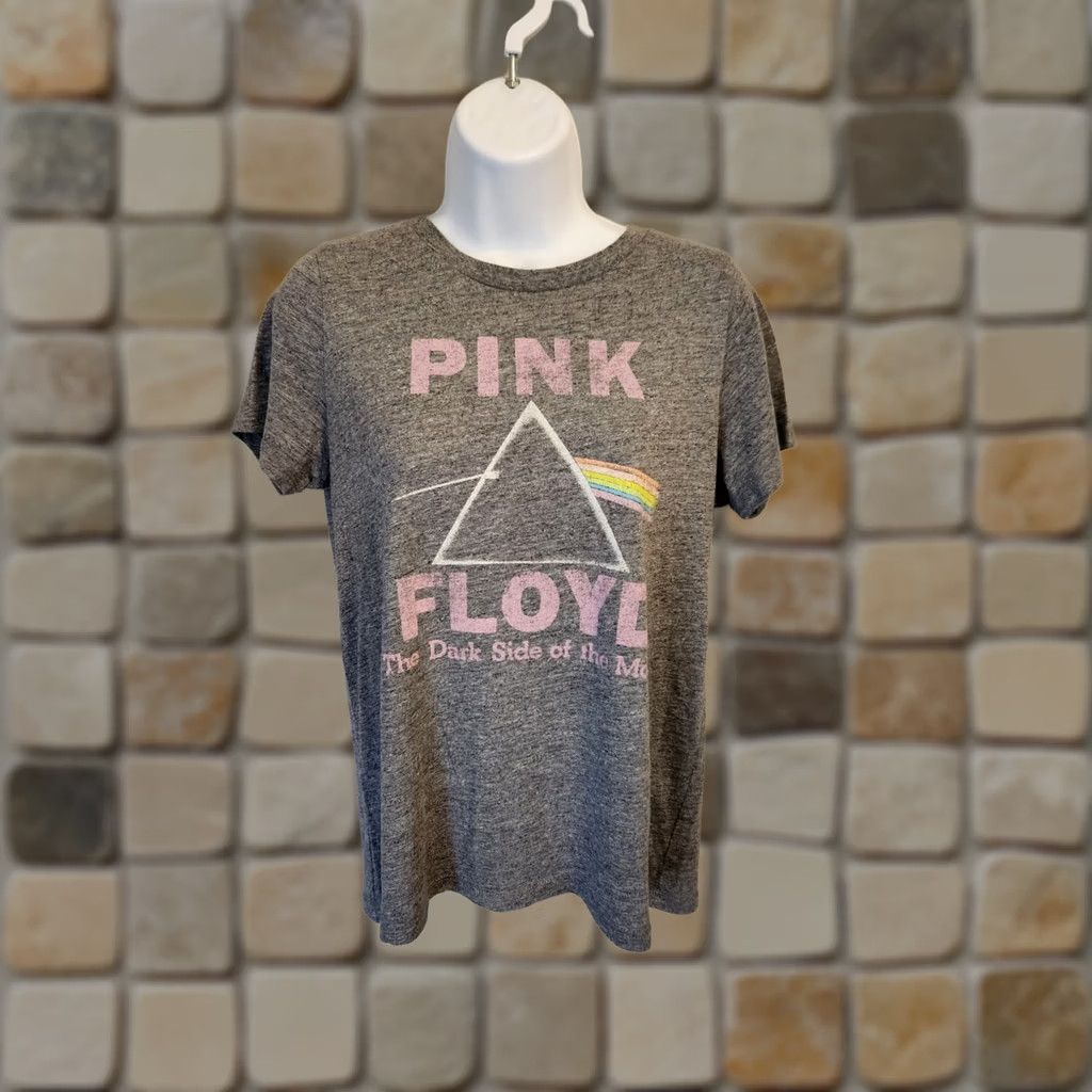 Vintage Pink Floyd Women's Gray Short Sleeve Graphic T-Shirt Small Dark Side Of The Moon Music Size 28" / US 6 / IT 42 - 1 Preview