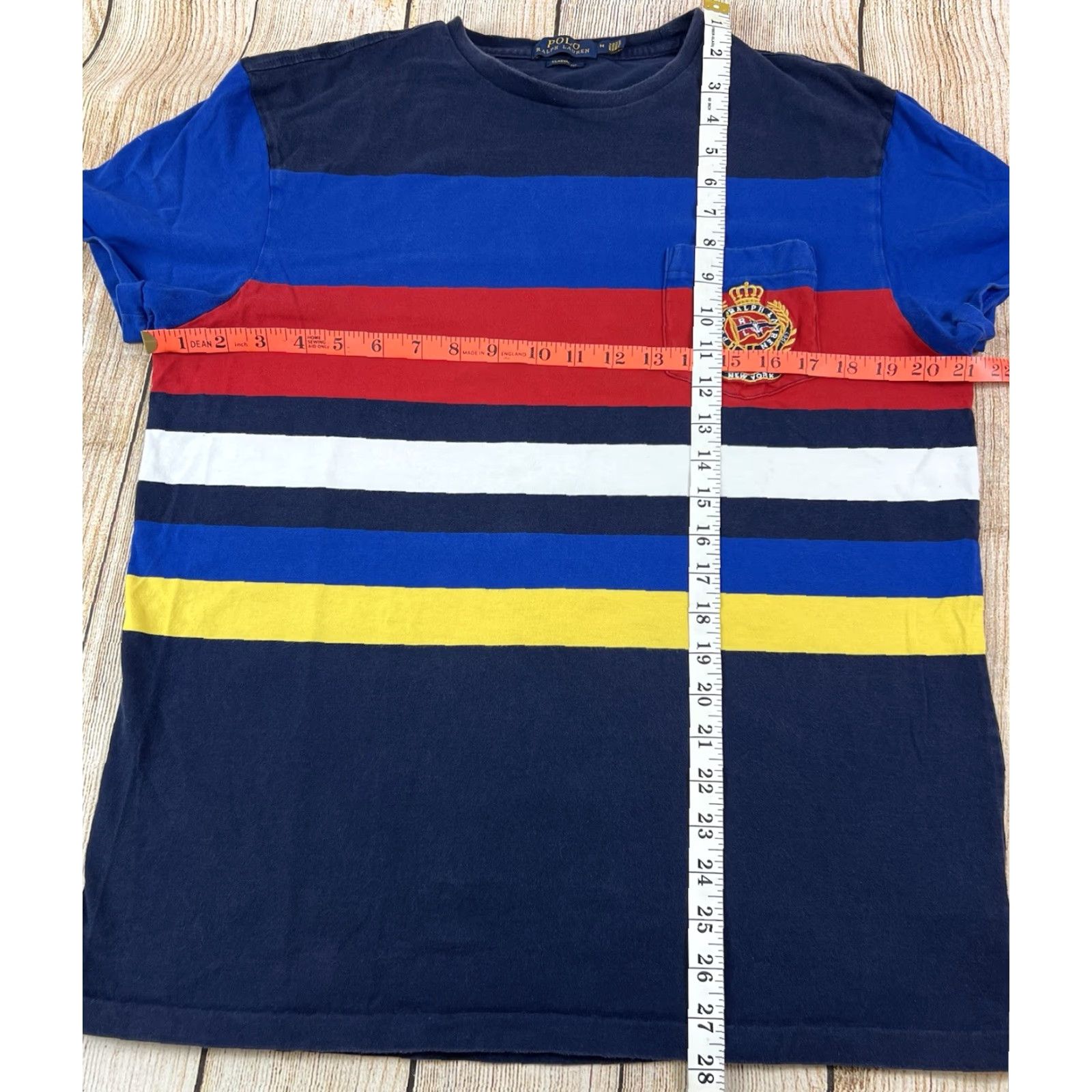 Polo Ralph Lauren Polo Ralph Lauren T-Shirt Multicolor Striped Pocket Embroidered Classic Crew Neck Short Sleeve Size M Men Regular Colorful Preppy Designer Size US M / EU 48-50 / 2 - 3 Thumbnail