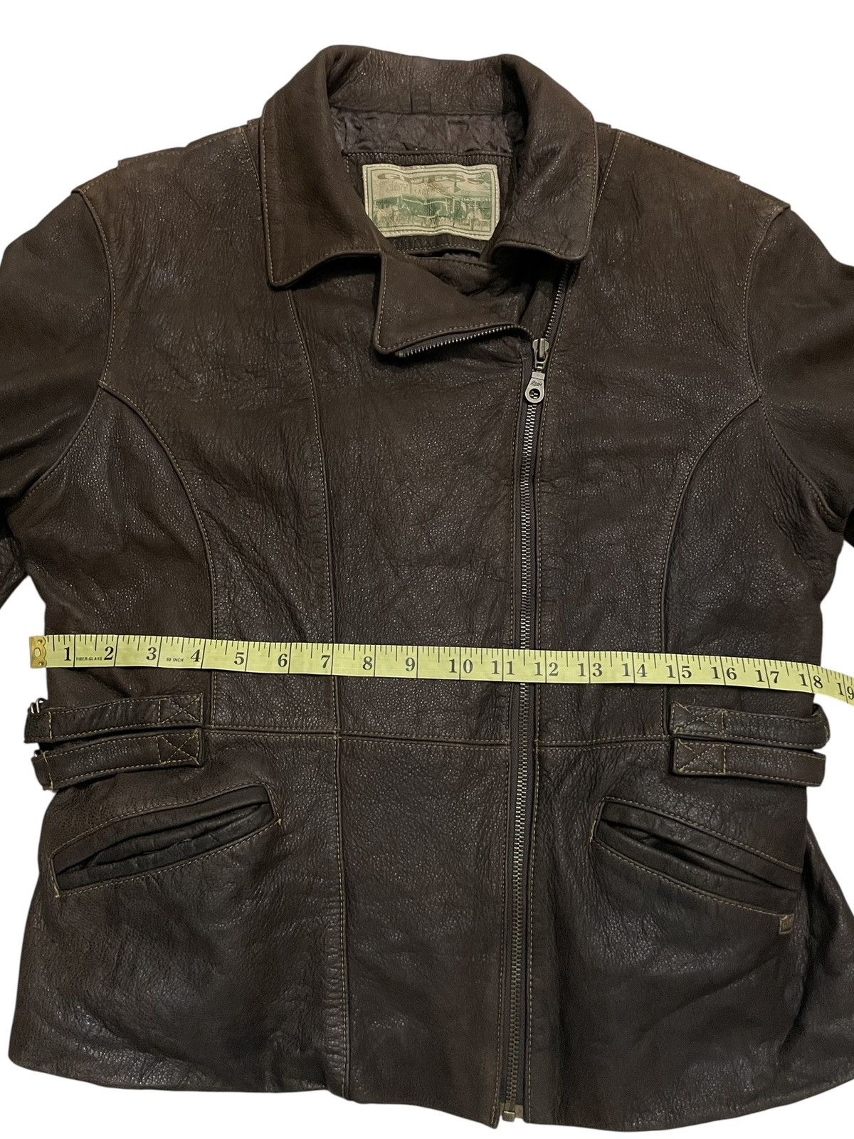 Guess 1990s Vintage GUESS Brown Leather Moto Jacket Size US M / EU 48-50 / 2 - 13 Thumbnail