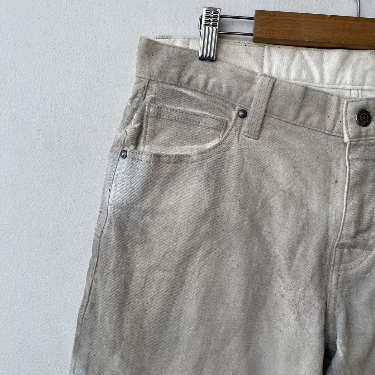 Tornado Mart Flared Archival Tornado Mart "Dirty Wash" Waxed Denim Jeans Size US 32 / EU 48 - 9 Thumbnail