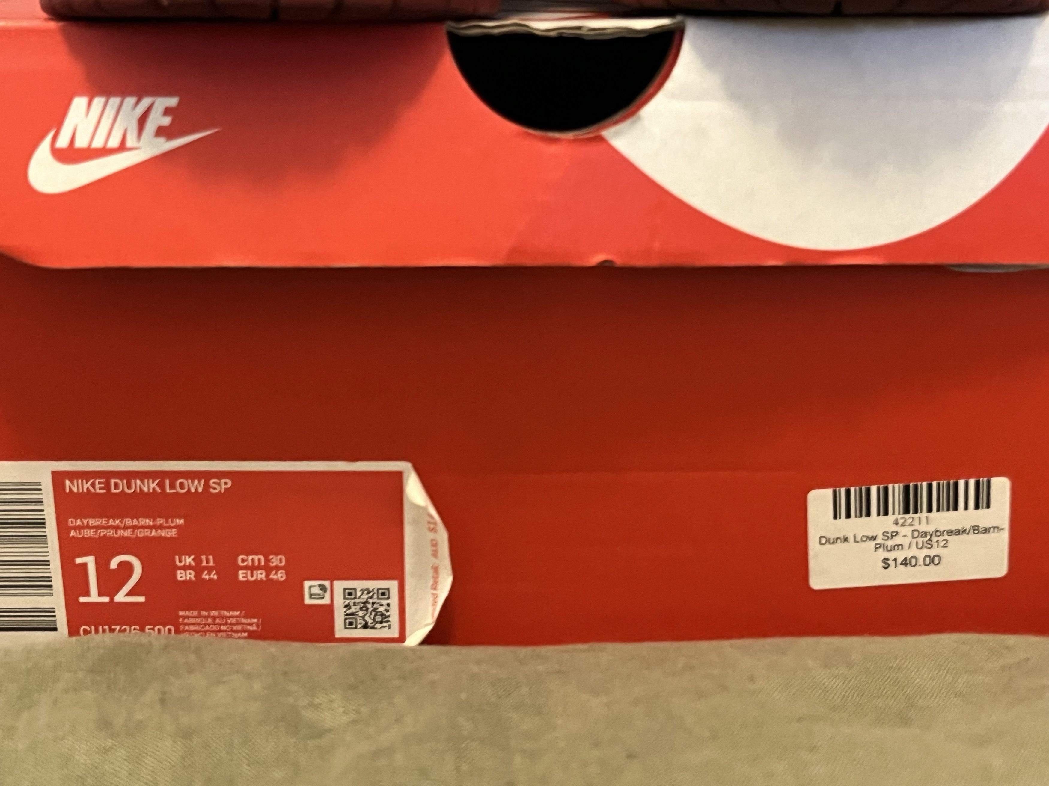 Nike Nike Dunk Low SP Retro Ugly Duckling Pack - Plum (2020) Size US 12 / EU 45 - 5 Thumbnail