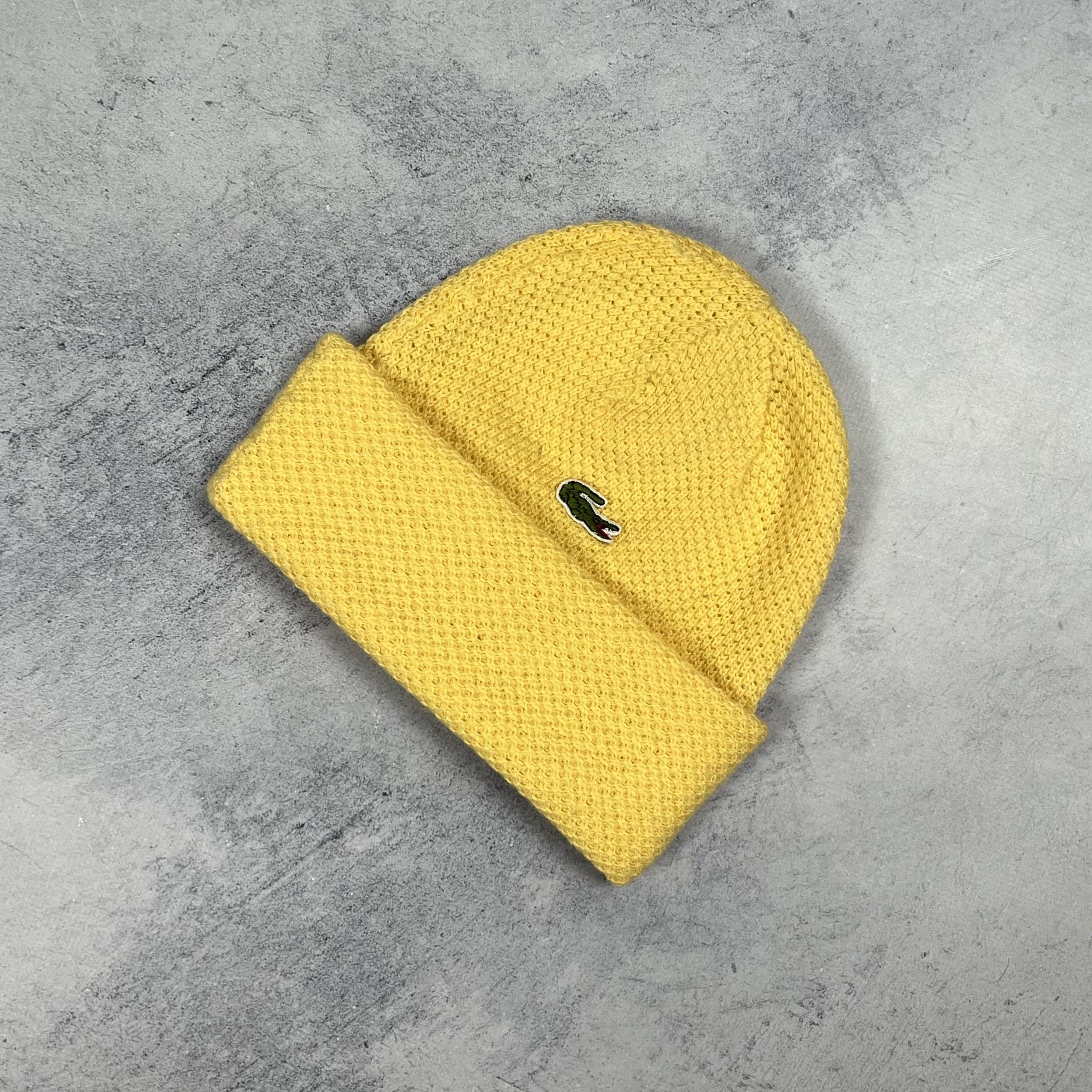 Lacoste Vintage Lacoste Chemise Yellow Beanie Hat 90’s Size ONE SIZE - 1 Thumbnail
