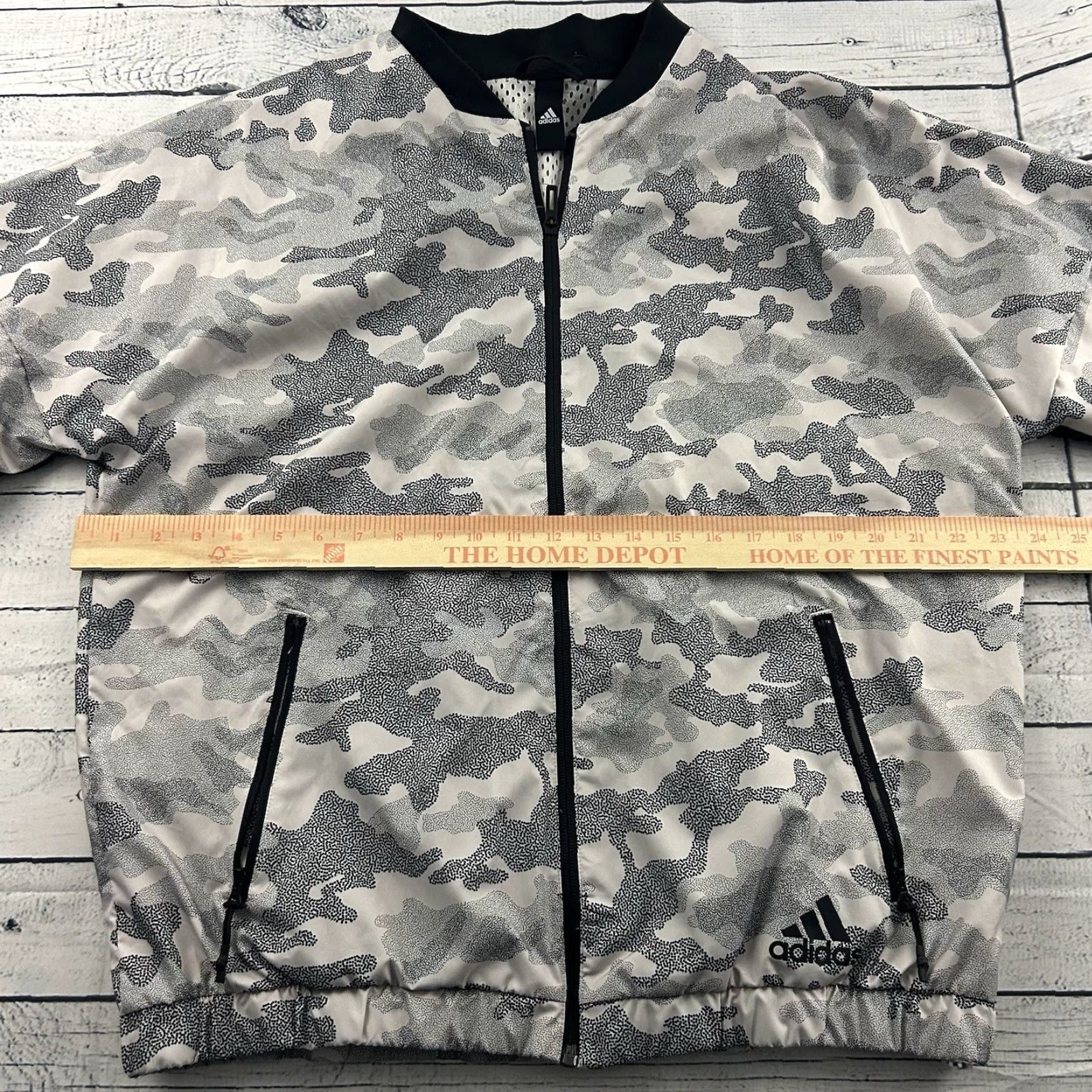 Adidas Adidas Golf Full Zip Camo Print Athletic Windbreaker Jacket Men's Large Gray Size US L / EU 52-54 / 3 - 4 Thumbnail