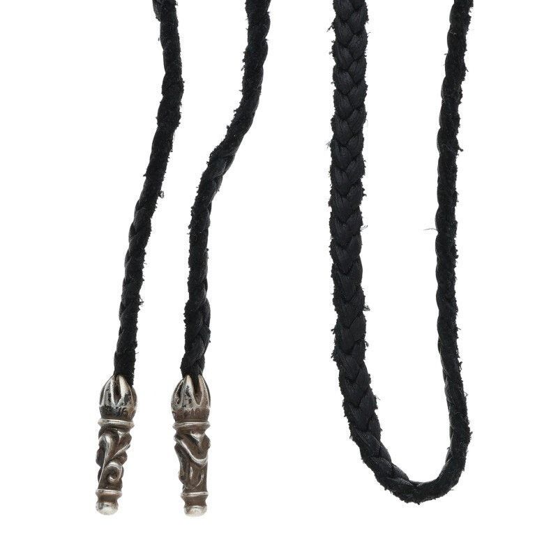 Chrome Hearts Chrome Hearts Leather Braid Silver Necklace Size ONE SIZE - 1 Thumbnail