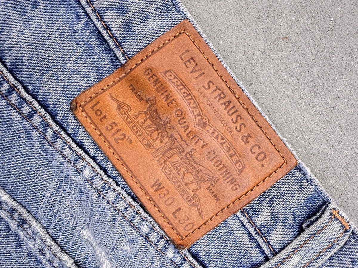 Levi's Custom Levi’s 501 Distressed Denim – Side Stripe Taped Jeans Size US 30 / EU 46 - 7 Thumbnail