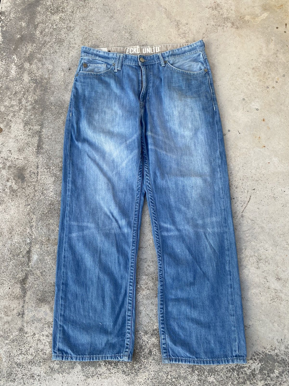 Ecko Unltd. 2000s Ecko Unlimited y2k Baggy Jeans Jnco Styled Size US 38 / EU 54 - 5 Thumbnail