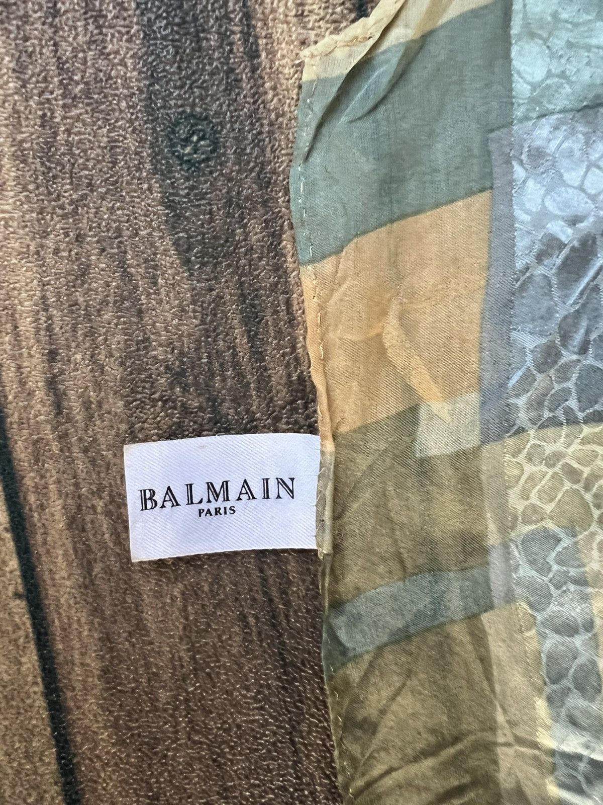 Balmain Balmain silk fullprint scarf Size ONE SIZE - 3 Thumbnail