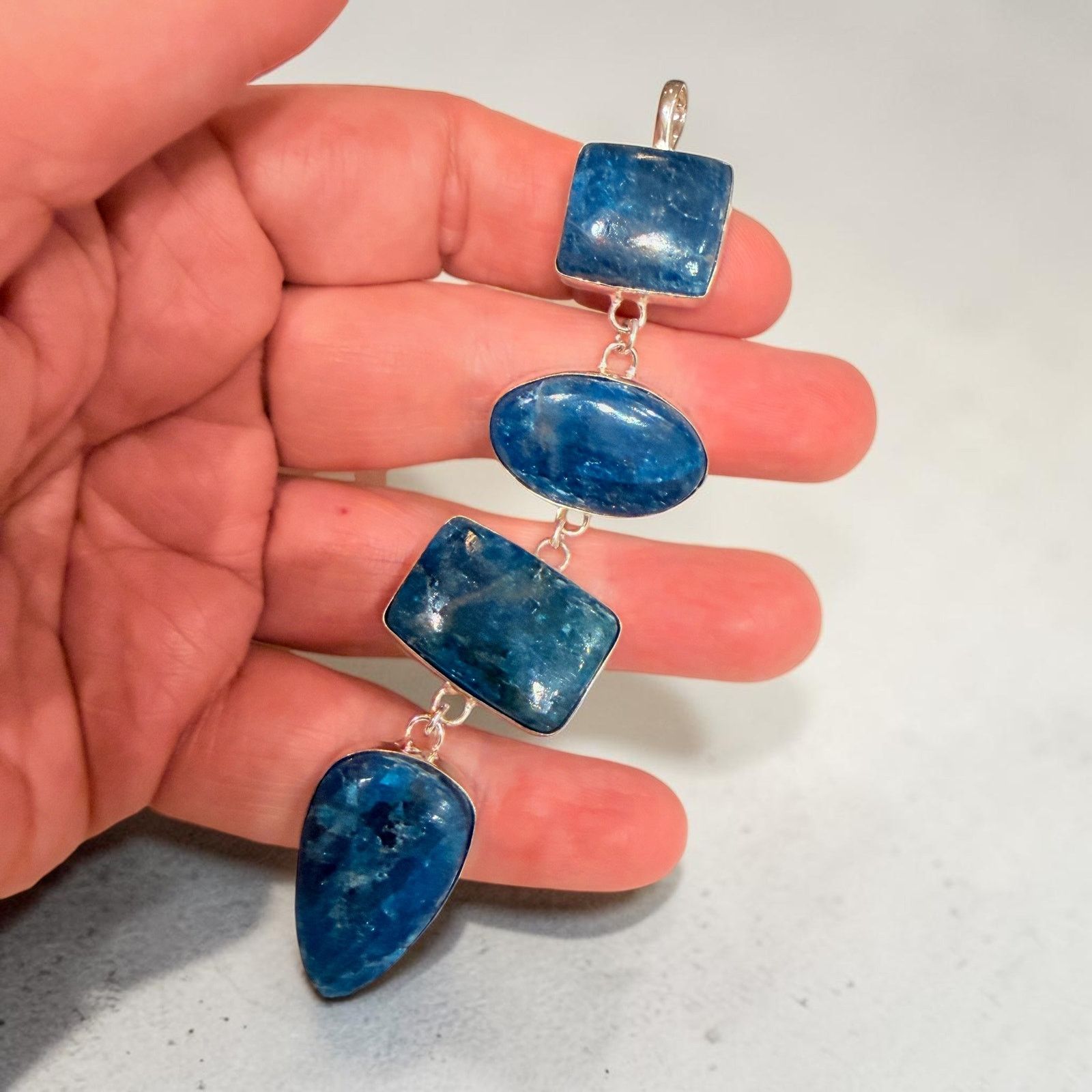 The Unbranded Brand Blue Apatite Statement Pendant Size ONE SIZE - 4 Thumbnail