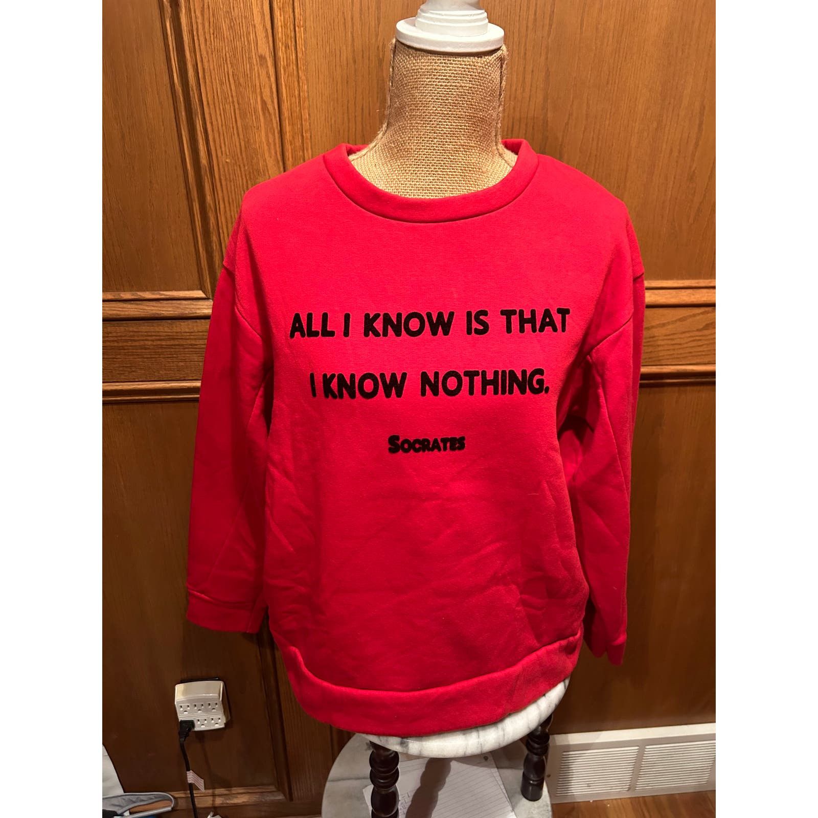 Zara Zara Socrates All I know is That I know Nothing Crewneck Grailed