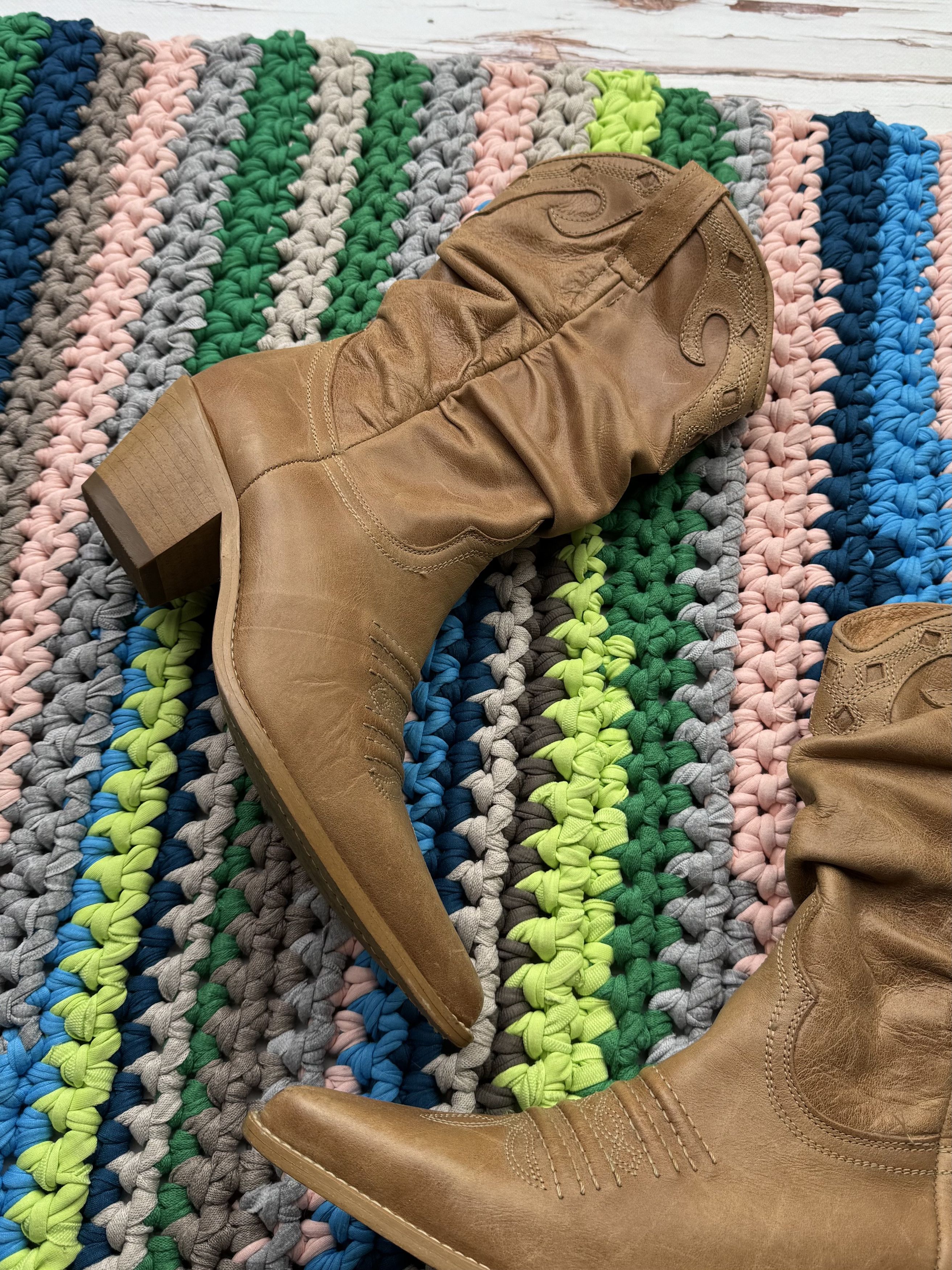 Vintage Vintage Cowboy Leather Boots (ET1) Size US 9 / IT 39 - 2 Thumbnail