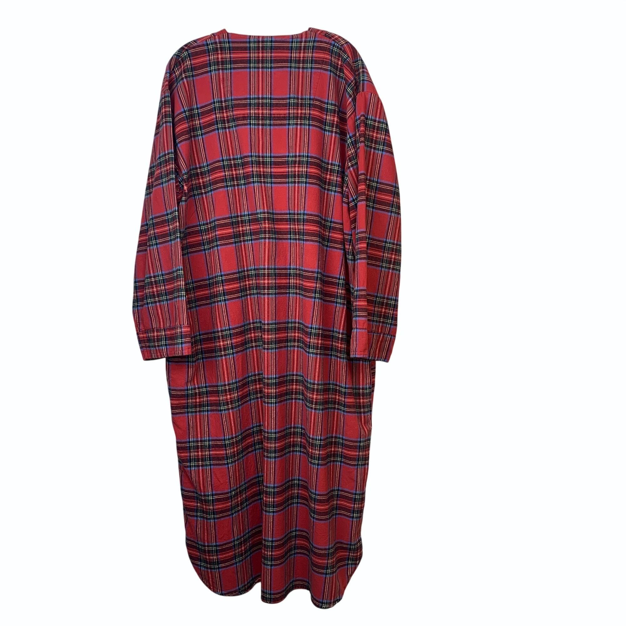 Vintage Mens Red Plaid Portuguese Flannel Nightshirt Size Large Verm Size US L / EU 52-54 / 3 - 5 Thumbnail