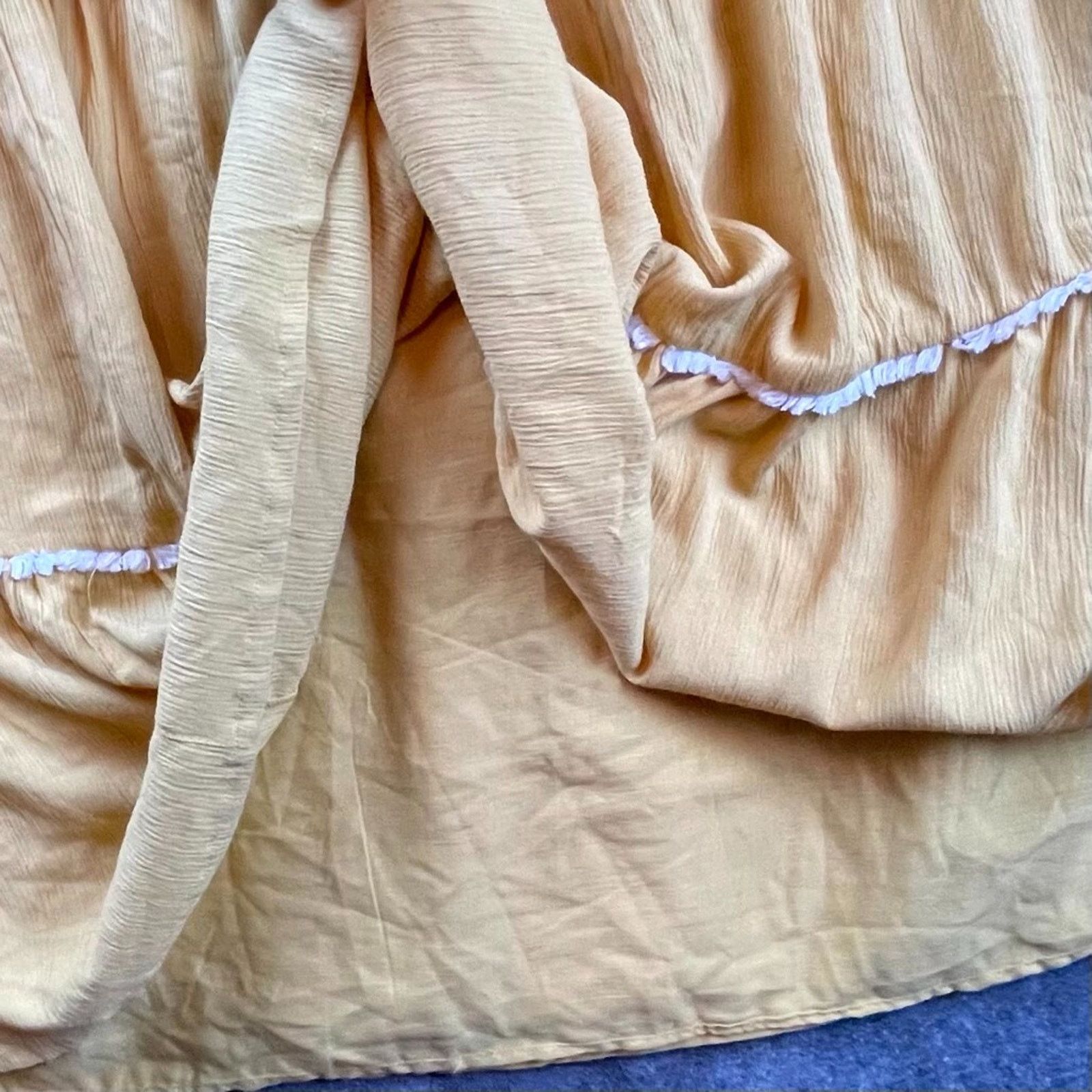 Joie Joie Dress 2 Mustard Yellow Tiered Ruffle Cottage Peasant Size XS / US 0-2 / IT 36-38 - 9 Thumbnail