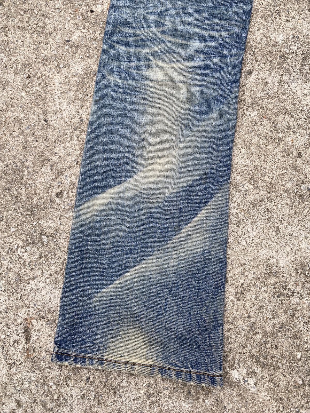 Japanese Brand 2000s - Wash & Wash Rusty Distressed Claws Mark Jeans Size US 32 / EU 48 - 13 Thumbnail
