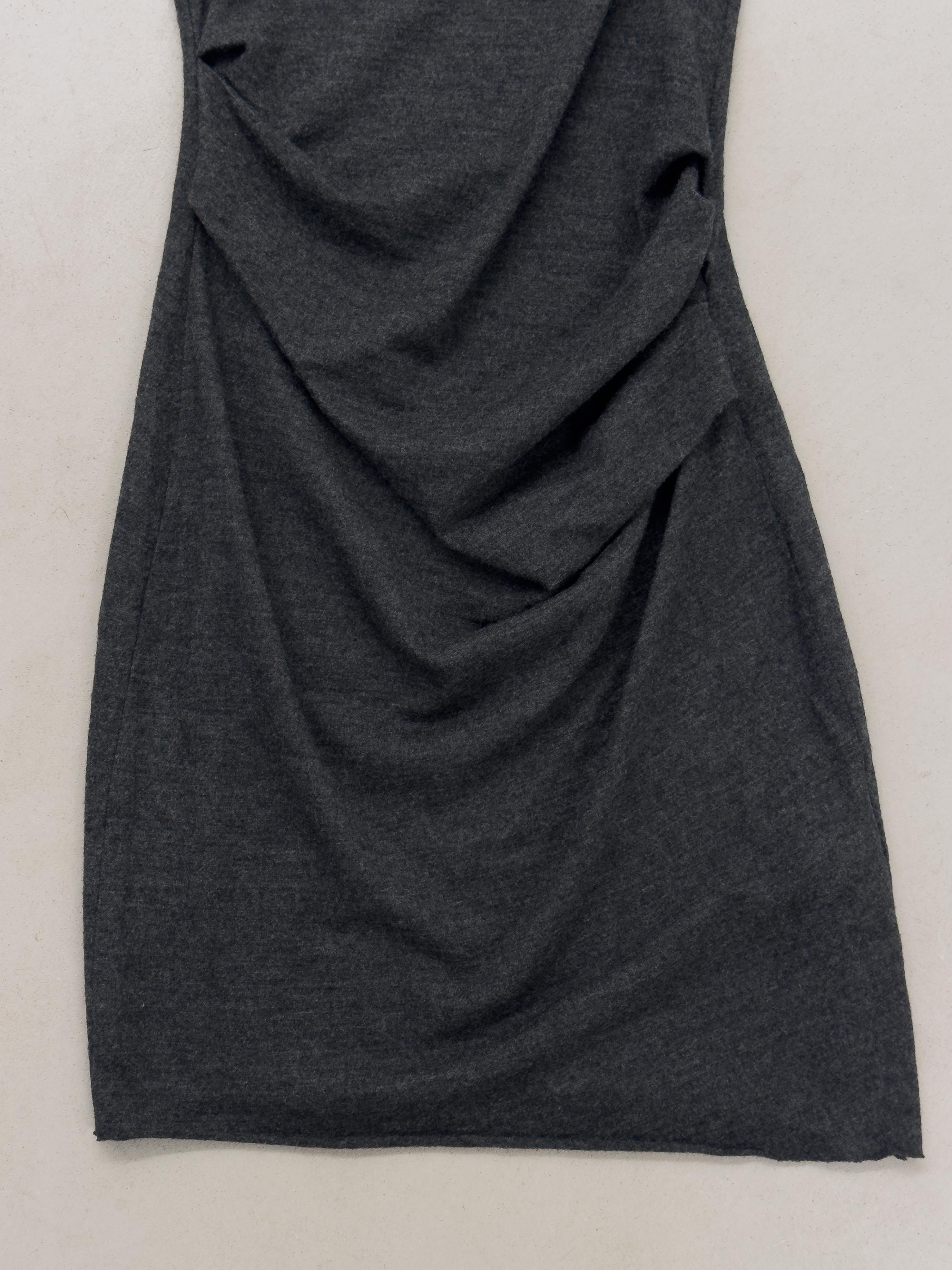 Helmut Lang Helmut Lang Draped Wool Dress Size S / US 4 / IT 40 - 3 Thumbnail