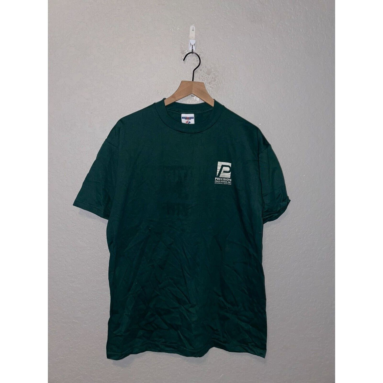 Jerzees Vintage Test Print Shirt Precision Attitude Green Tee 90s L Size US L / EU 52-54 / 3 - 1 Thumbnail