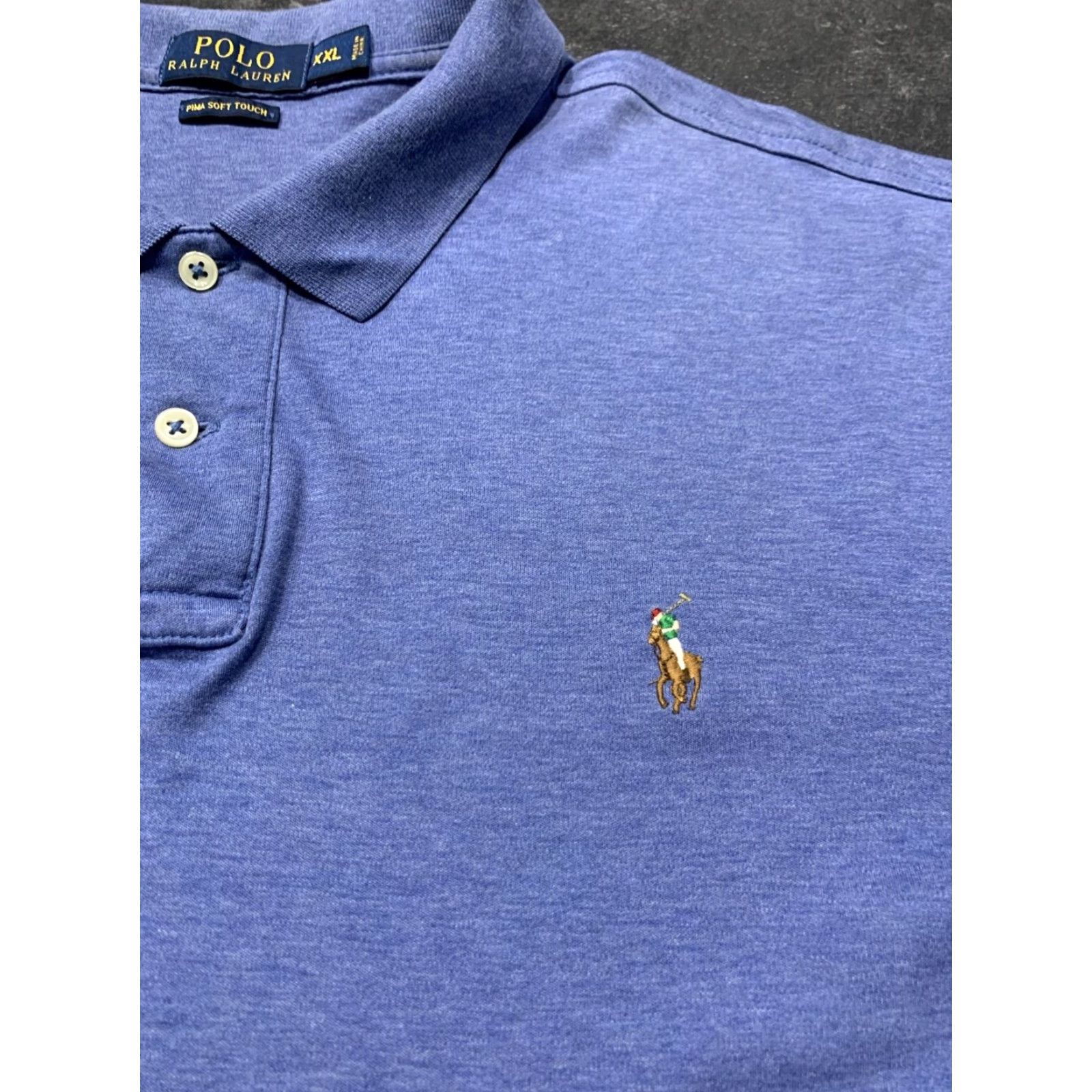 Polo Ralph Lauren Polo Ralph Lauren Polo Shirt Men’s 2XL Blue Classic Soft Cotton Activewear Size US XXL / EU 58 / 5 - 2 Thumbnail
