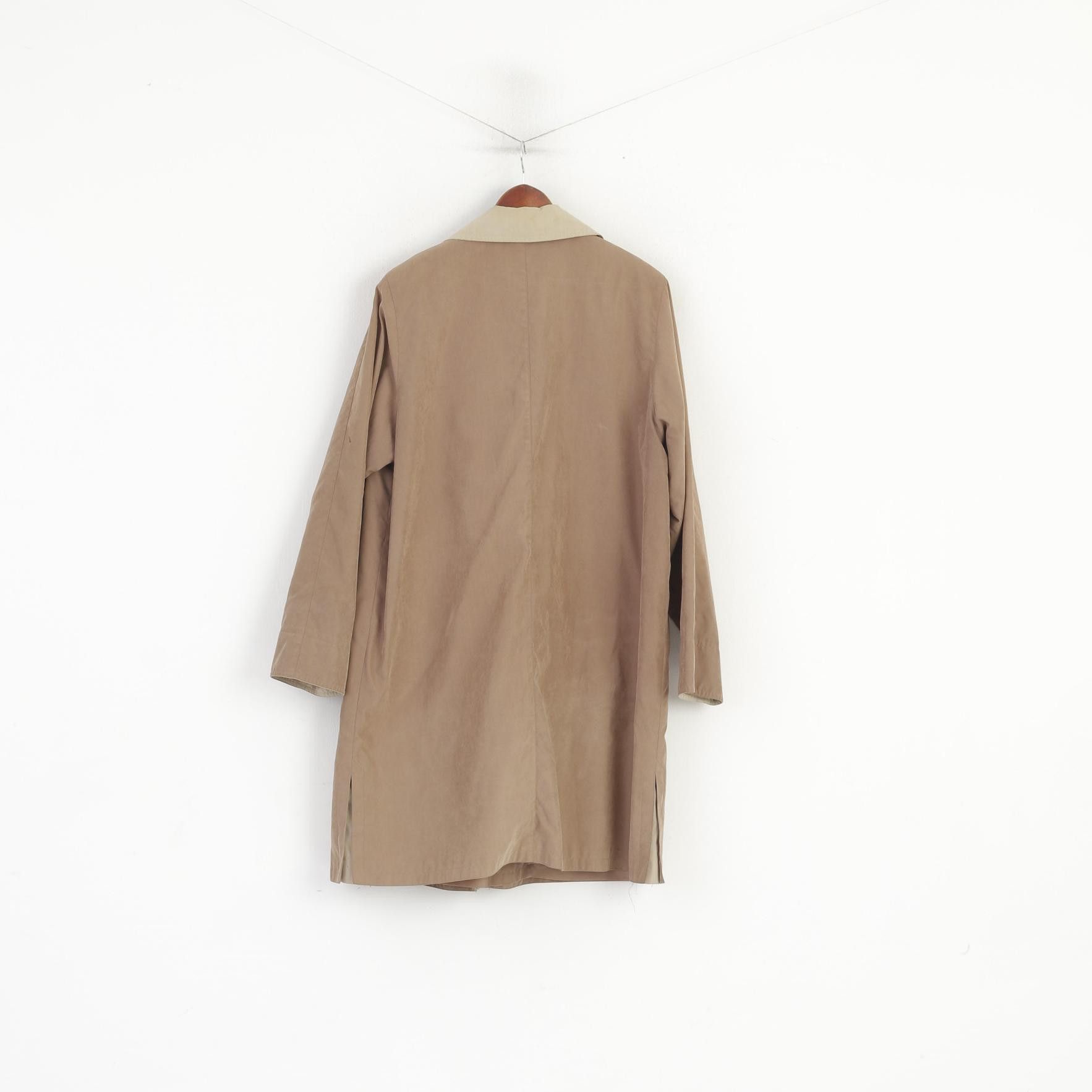 Vintage Finn-Flare Collection Women 40 L Coat Taupe Zip Up 7156 Size L / US 10 / IT 46 - 9 Thumbnail