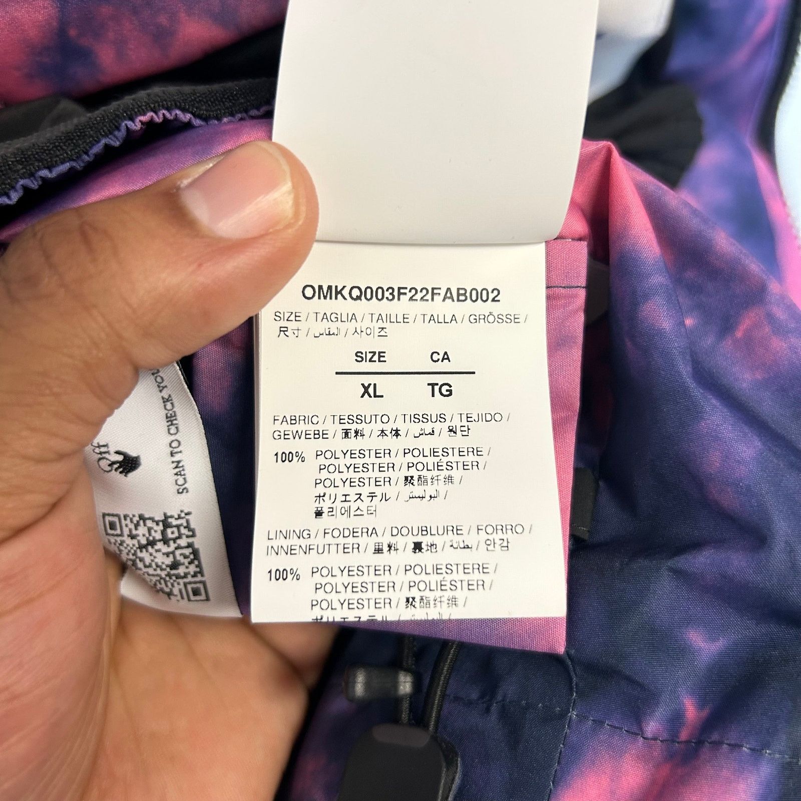 Off-White Off-White Fuchsia Tye Dye Arrows Ski Jacket Size XL Size US XL / EU 56 / 4 - 7 Thumbnail