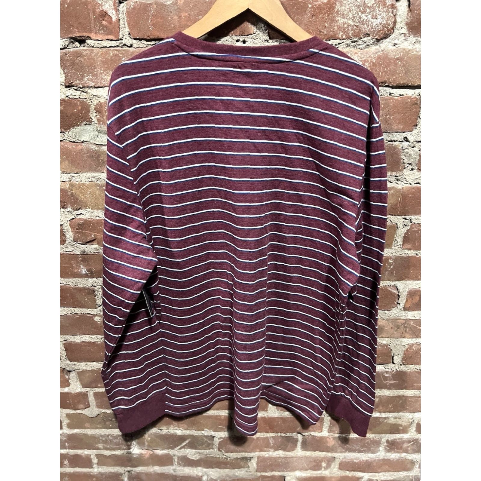 Vintage St. Johns Bay Mens Shirt Dbl Knit Long Sleeve Classic Henley Red Stripe XL NWT Size US XL / EU 56 / 4 - 3 Thumbnail