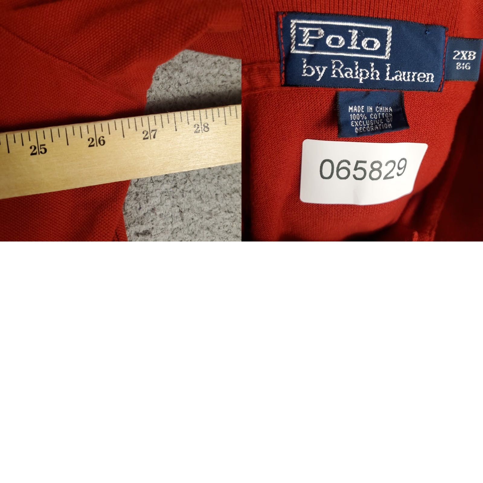 Ralph Lauren Ralph Lauren Polo Shirt Mens Big 2XB Red Polo Shirt Long Sleeve Casual Business Formal Size US XXL / EU 58 / 5 - 8 Thumbnail