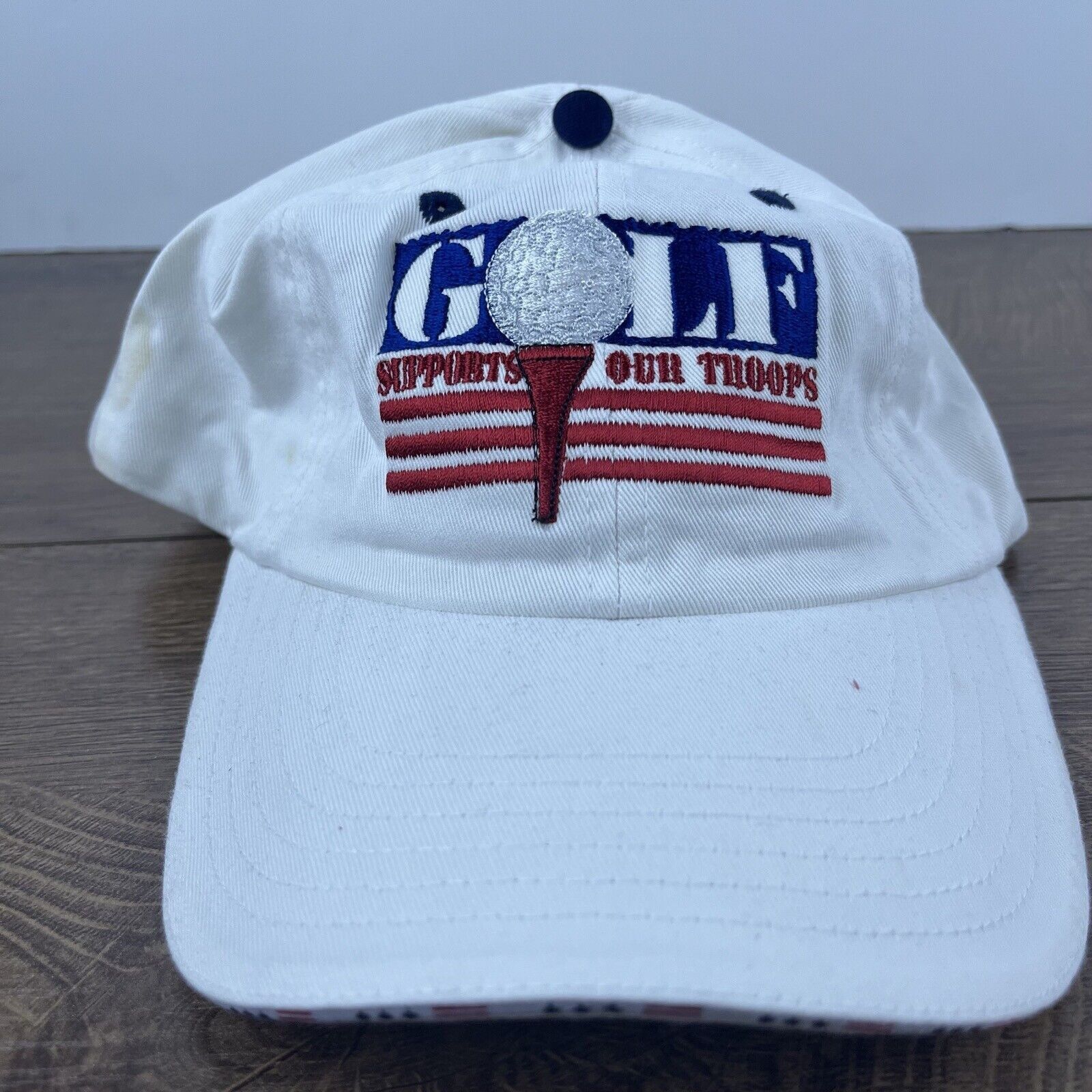 Other Golf Hat Support Our Troops Hat White Cap Hat Adjustable Hat Size ONE SIZE - 2 Thumbnail