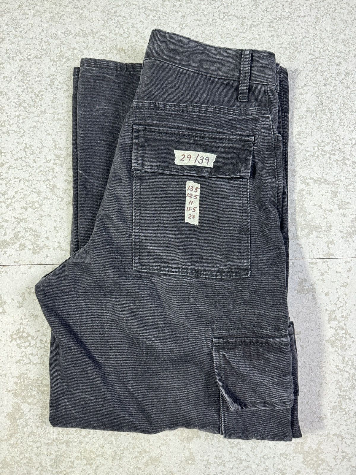 If Six Was Nine Baggy💥SLY JEANS Acid Cargo Pants Size US 29 - 12 Thumbnail