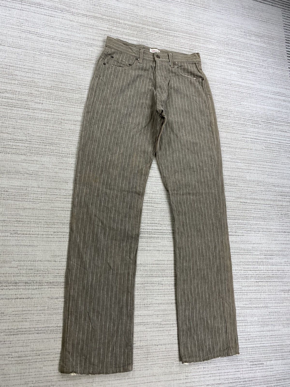 Le Grande Bleu (L.G.B.) × Smith's American × Vintage Vintage Smith American Union Made Striped Straight Cut Pants Size US 29 - 4 Thumbnail