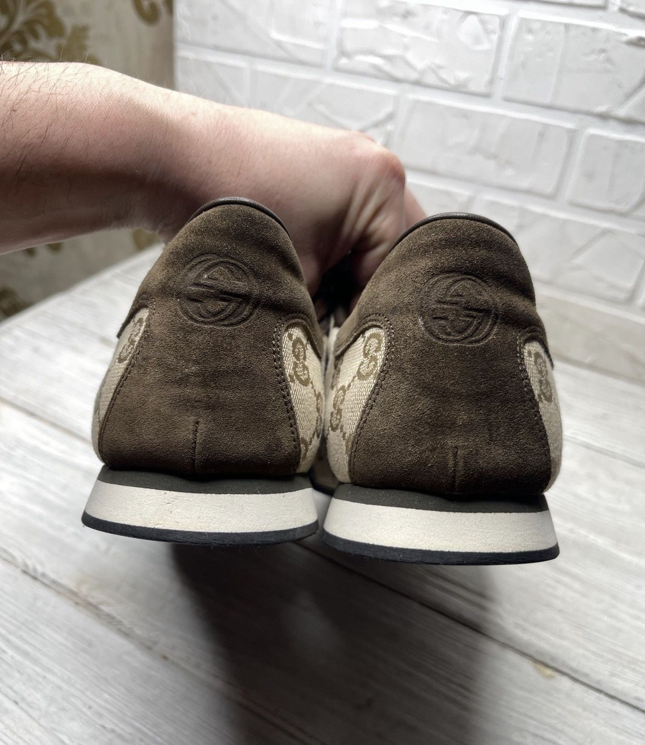 Gucci GUCCI Tom Ford FW 2004 GG Monogram Low Sneakers Demna Canvas Size US 11.5 / EU 44-45 - 7 Thumbnail