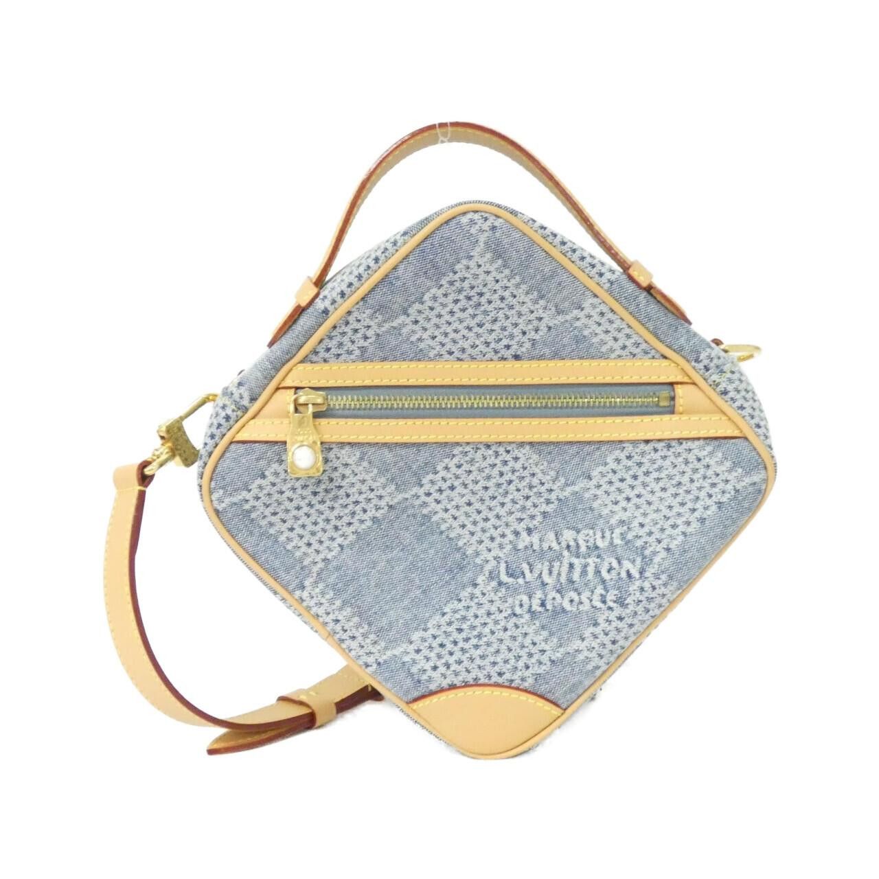Louis Vuitton Louis Vuitton Louis Vuitton Damier Denim 3D Chess Cotton Canvas Shoulder Bag Canvas Shoulder Bag N40706 DUTY FREE for USA Size ONE SIZE - 1 Thumbnail