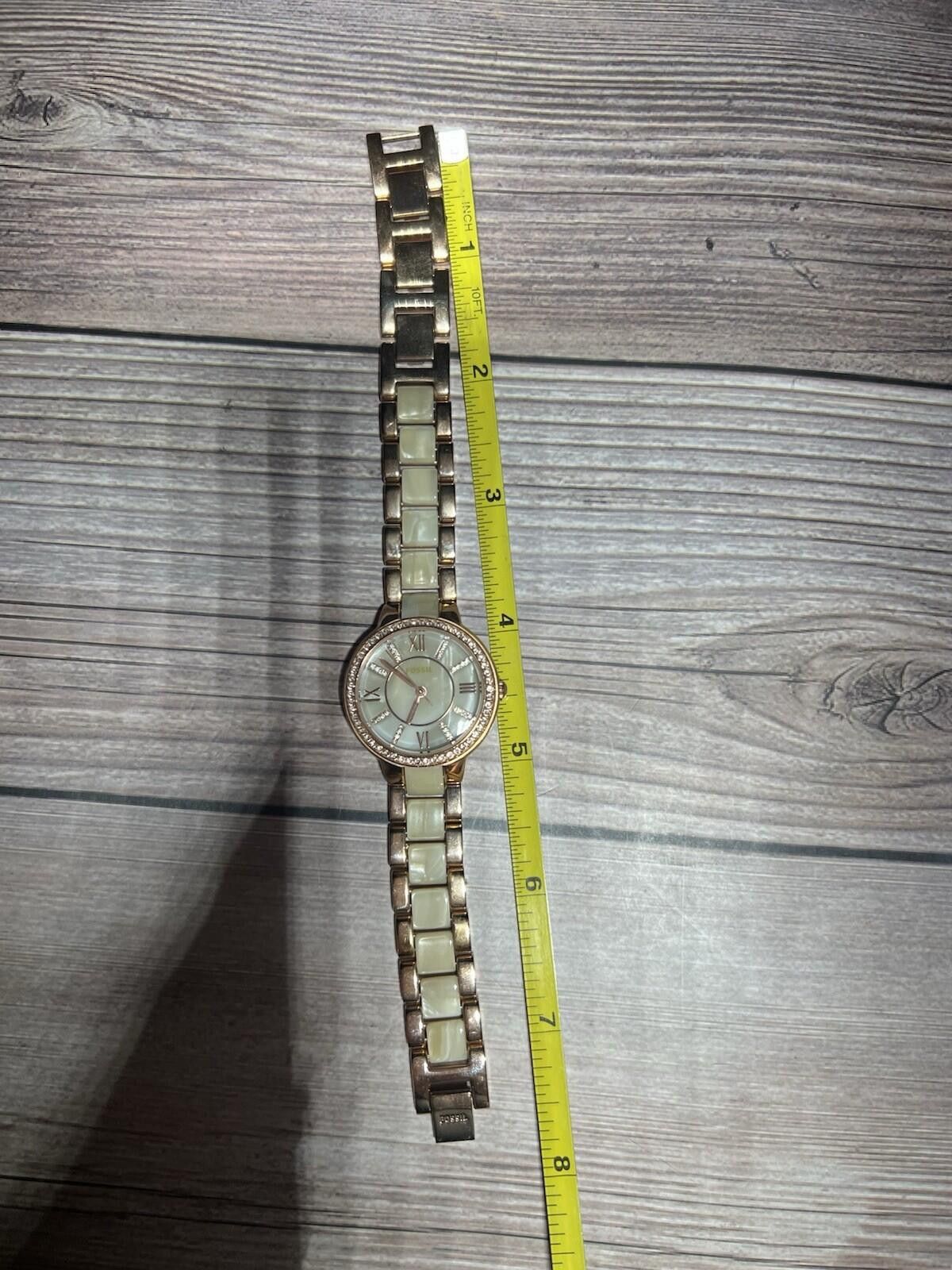 Fossil Women's Fossil Virginia Crystallized Rose Gold Watch Size ONE SIZE - 4 Thumbnail