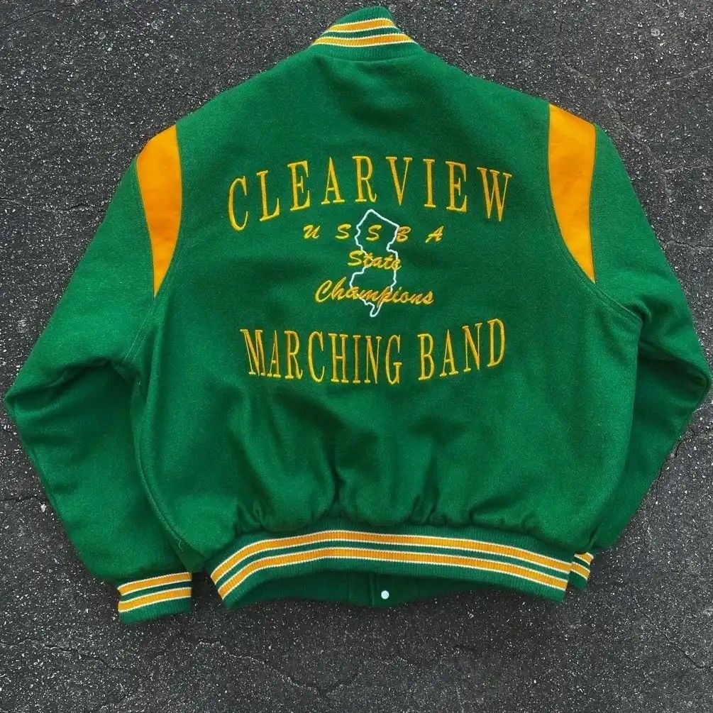Vintage 2008 CLEARVIEW MARCHING BAND RENNOC CLASSIC VARSITY JACKET Size US XL / EU 56 / 4 - 4 Thumbnail