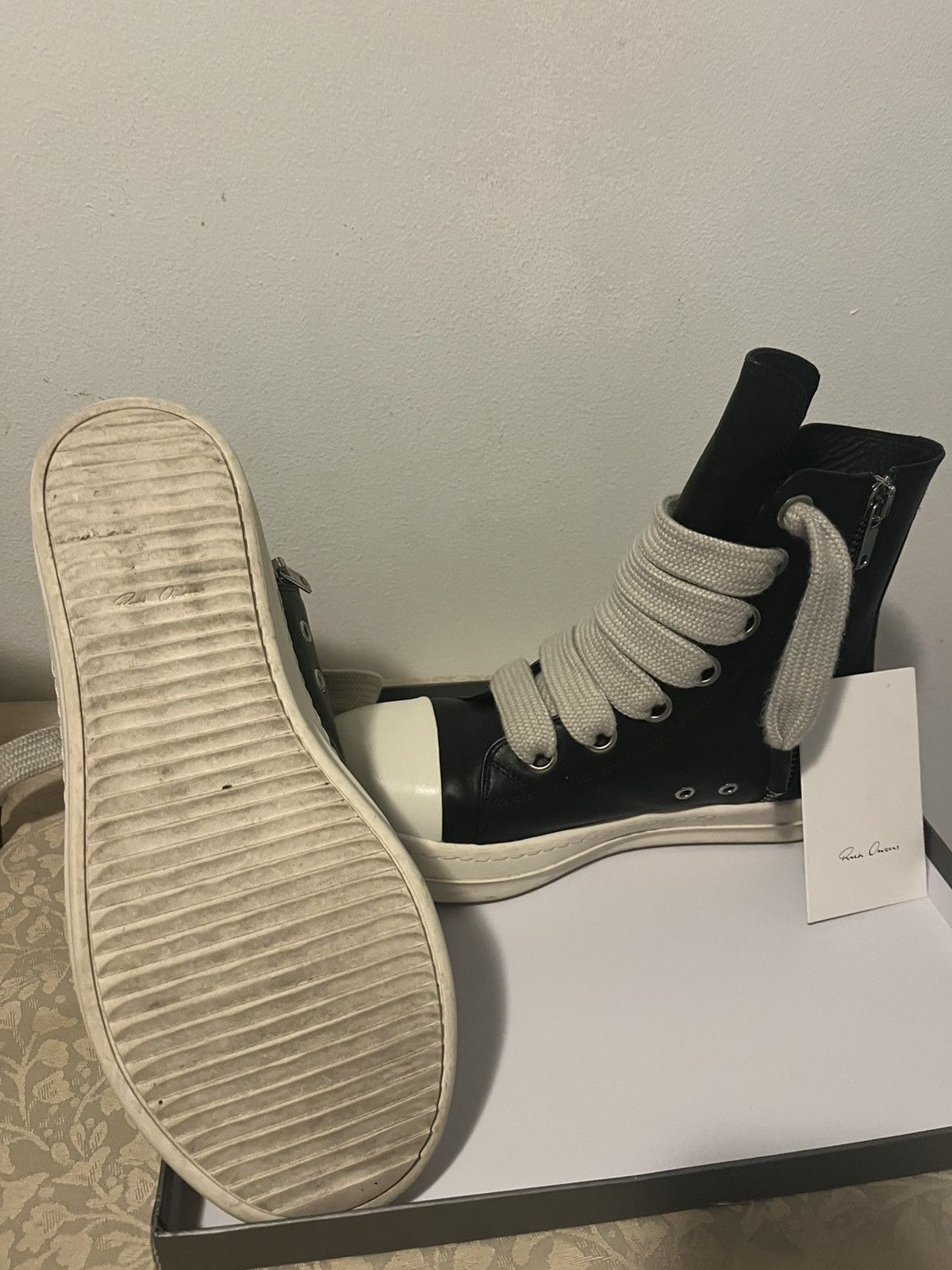 Rick Owens Rick Owens Black Temple Jumbolace Sneaks Size US 10 / EU 43 - 2 Thumbnail