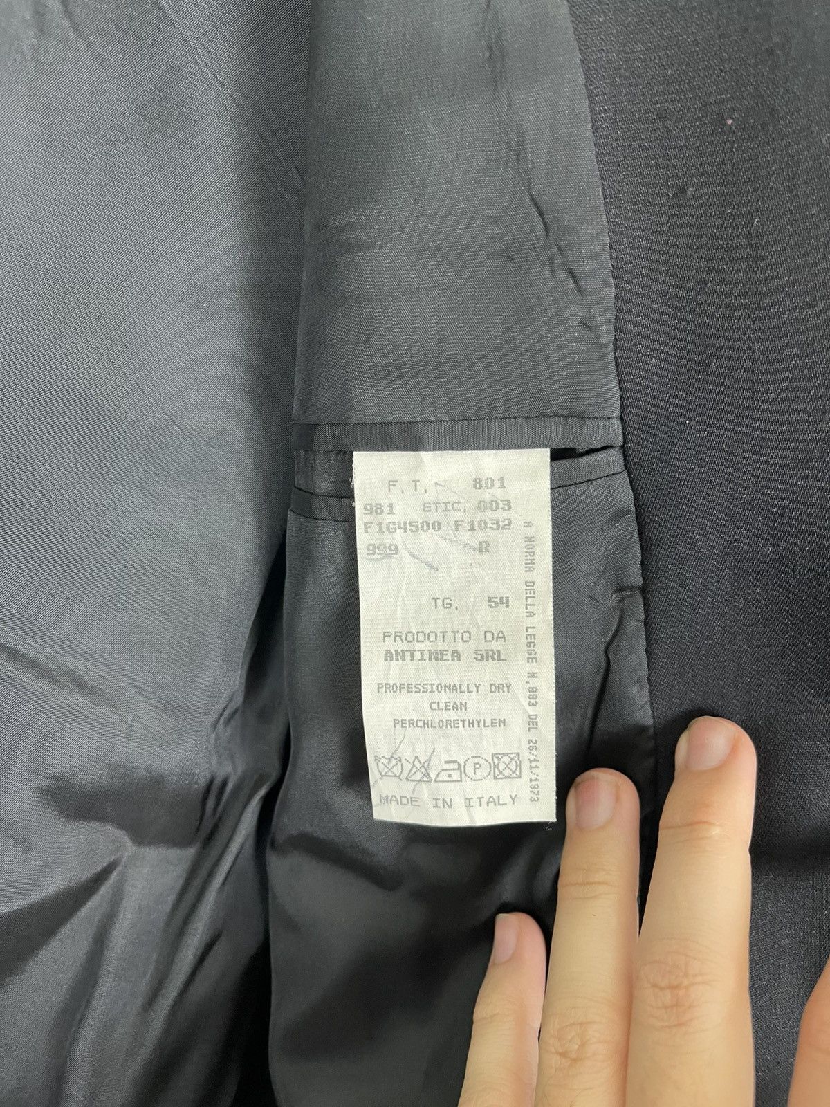 Giorgio Armani Incredible Ss98 Armani exchange peak lapel wool blazer Steal Size 54R - 4 Thumbnail