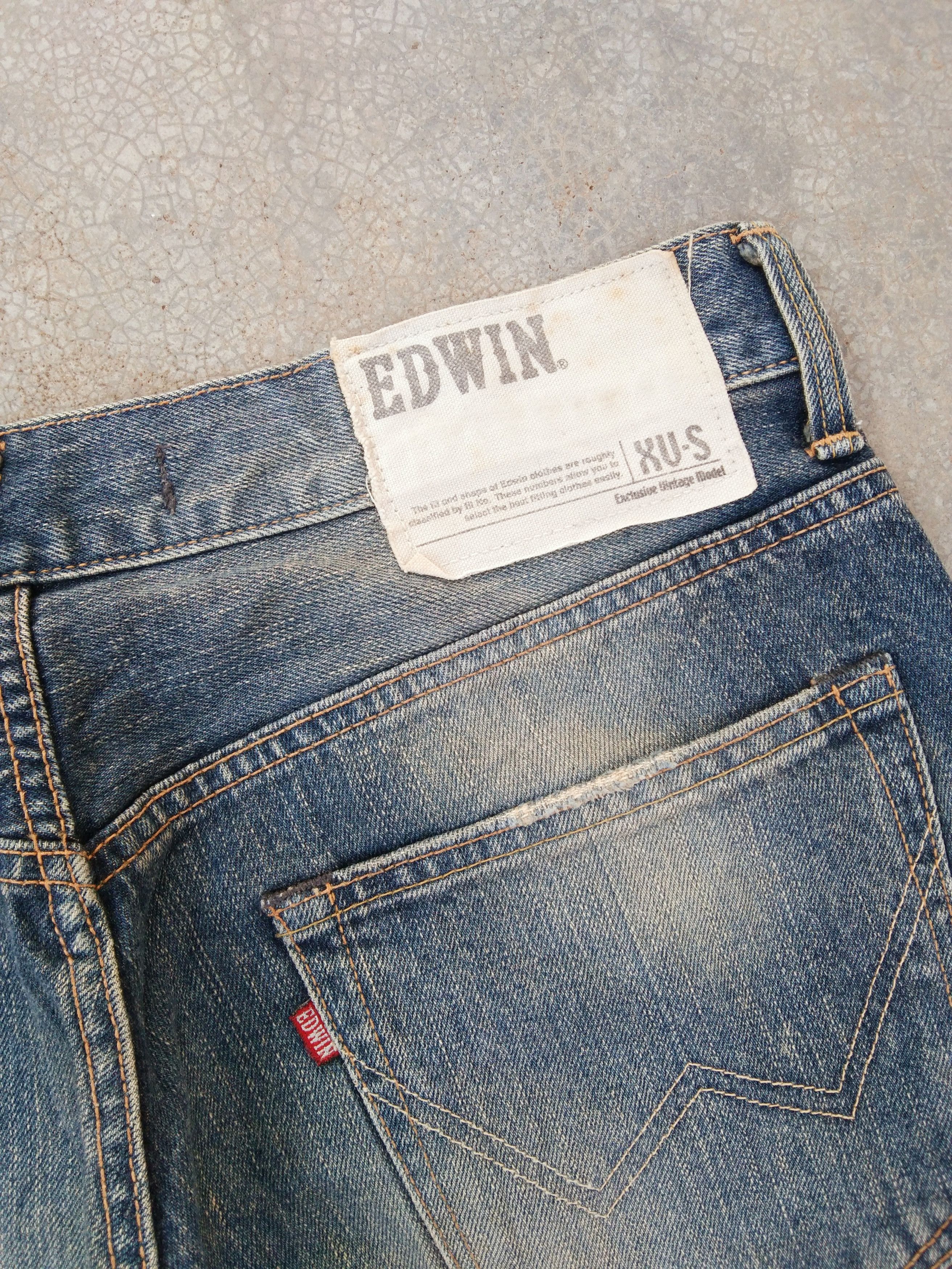 Japanese Brand Vintage Distressed Edwin Rusty Wash Straight Leg Jeans Size US 34 / EU 50 - 4 Thumbnail